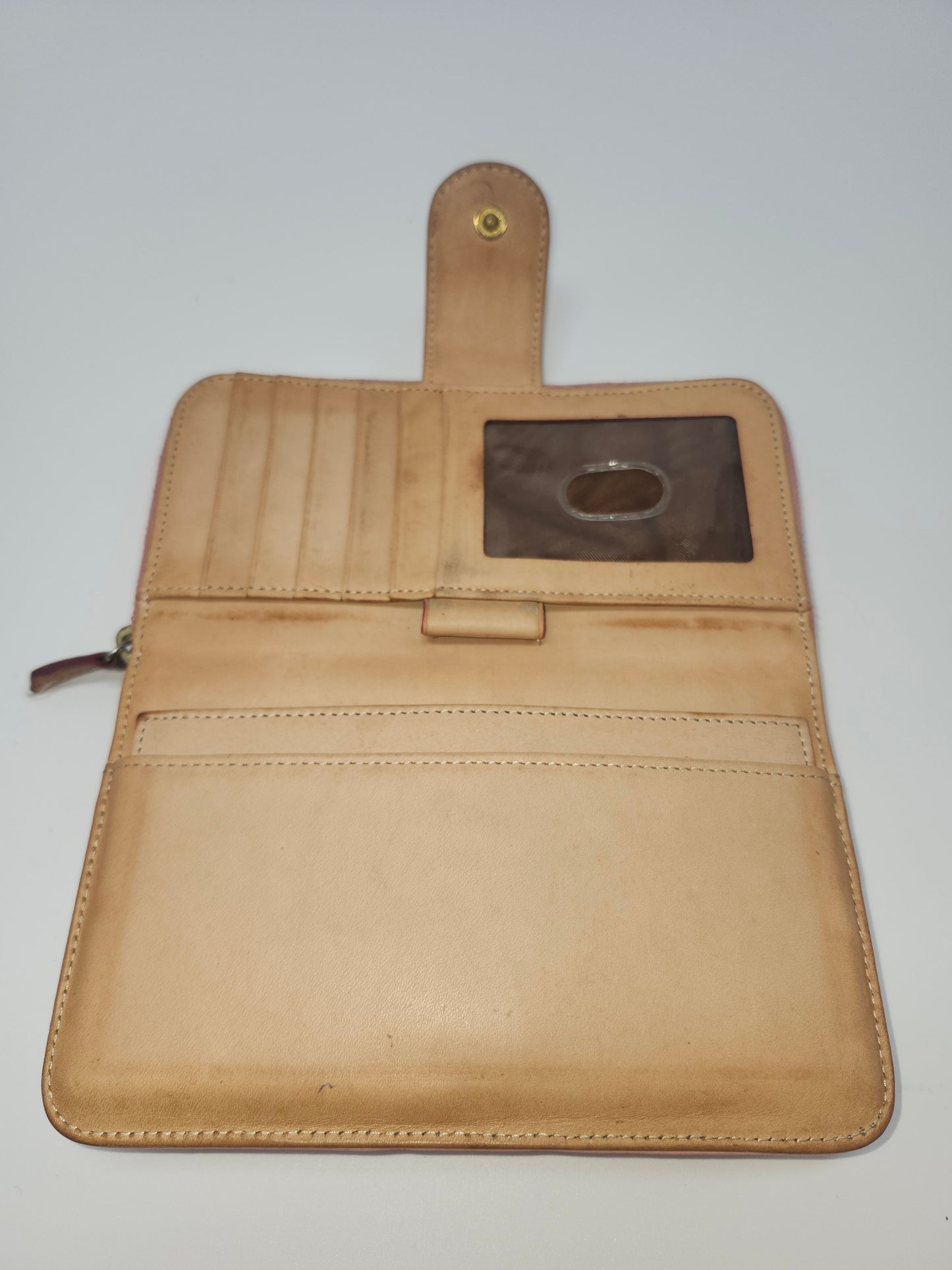 *Vintage* Dooney & Bourke Pink Leather Hobo Shoulder Bag w/ Wallet