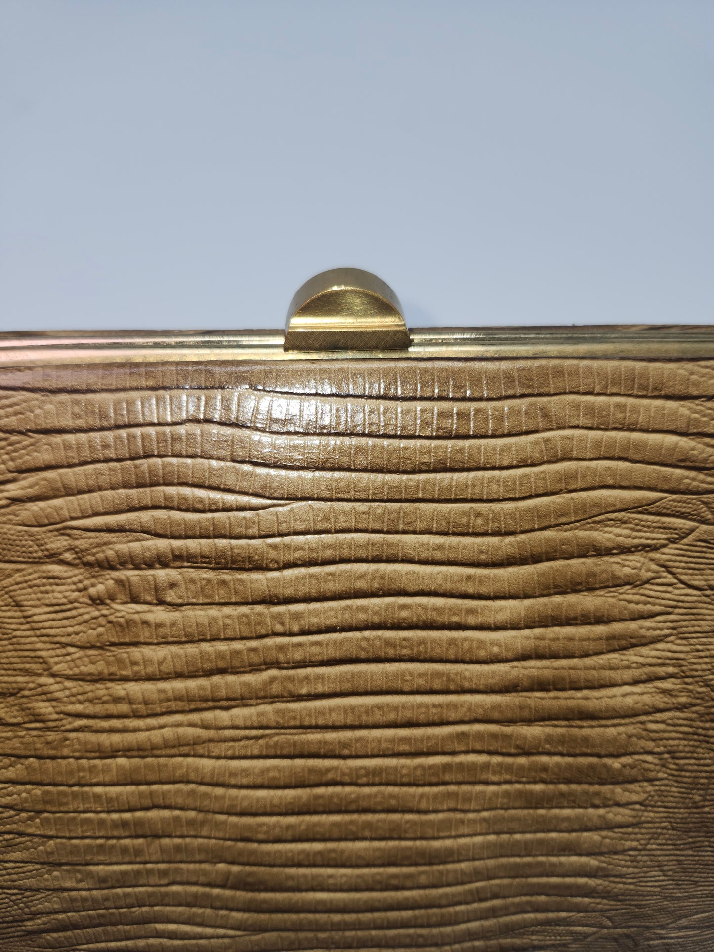1950s Green Lizard Skin Embossed Leather Purse