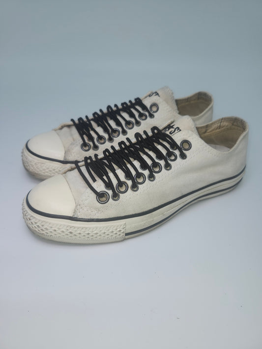 Converse X John Varvatos White Low Top Sneakers with Extra Eyelets Size 6.5 (W)
