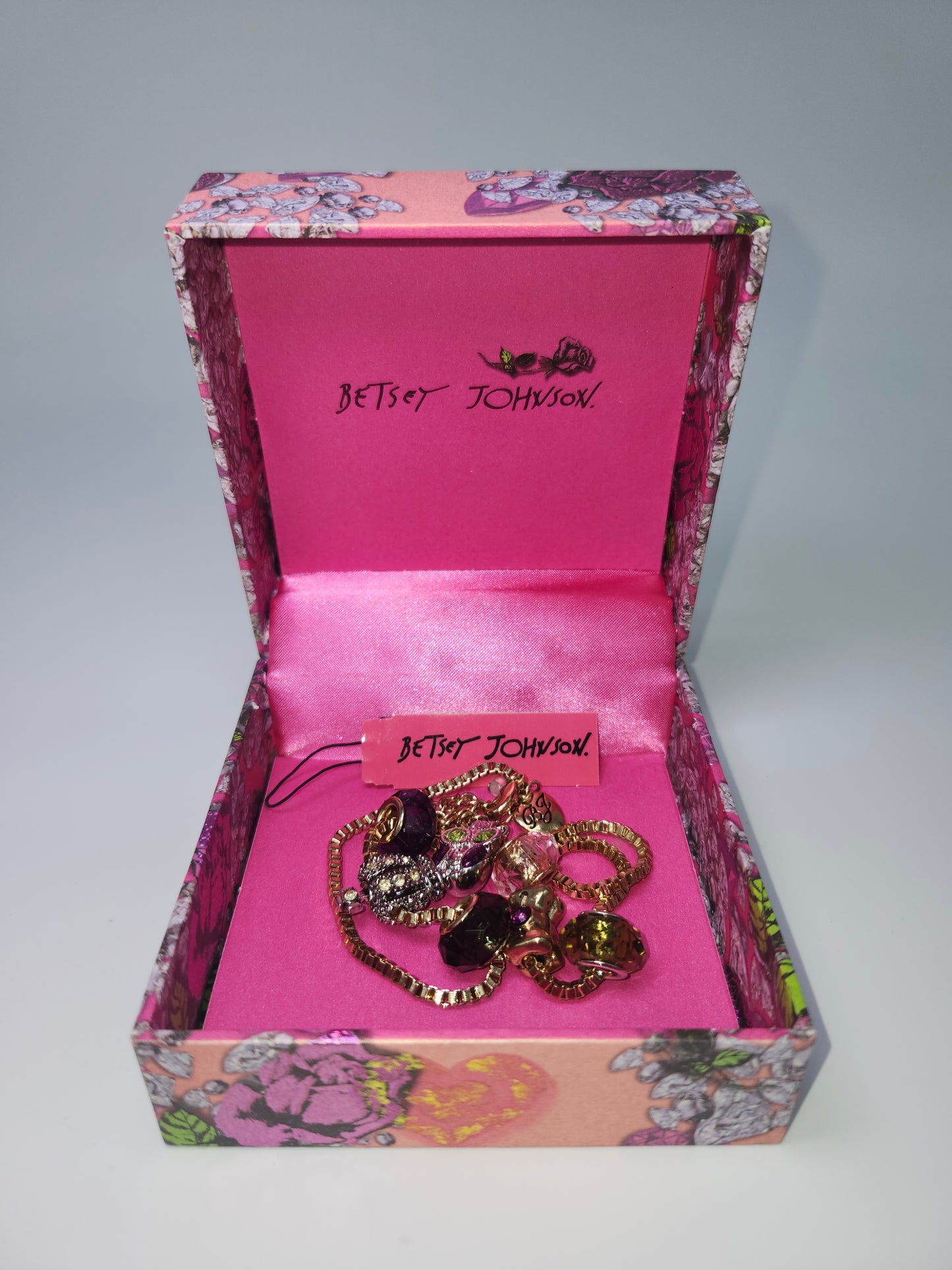 *Y2K* Betsey Johnson Statement Charm Necklace IOB NWT