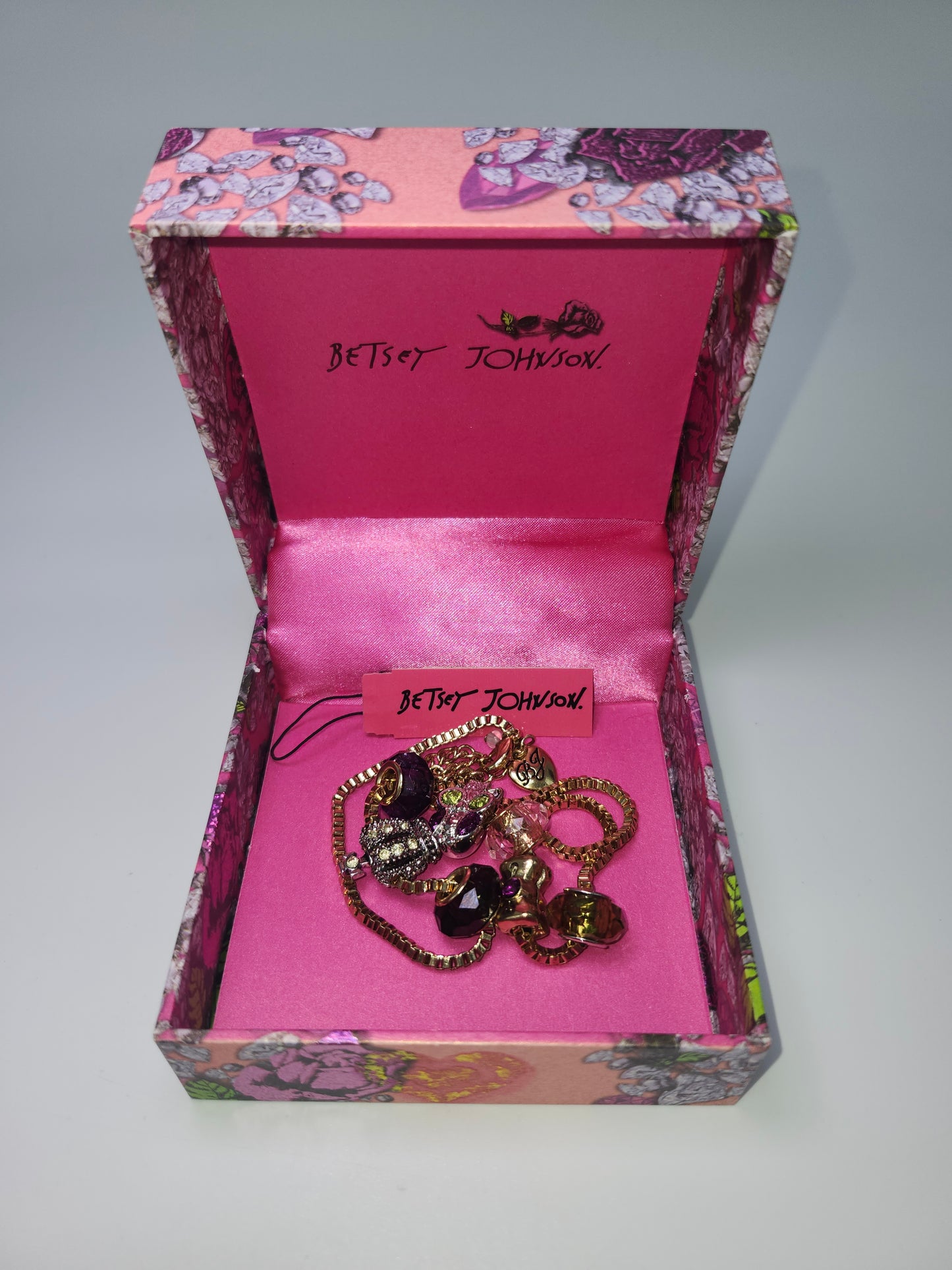 *Y2K* Betsey Johnson Statement Charm Necklace IOB NWT