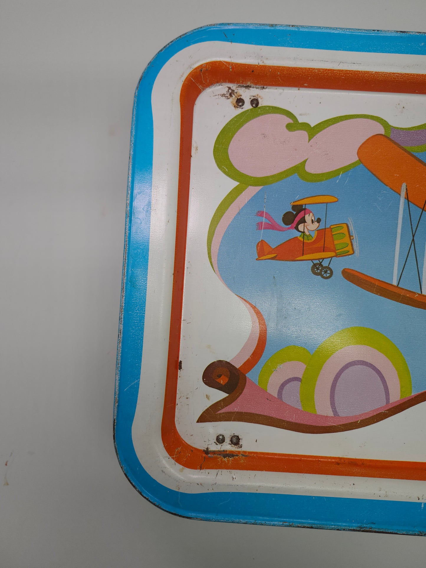 Vintage 1960s DISNEY Mickey Mouse Folding Metal TV Tray
