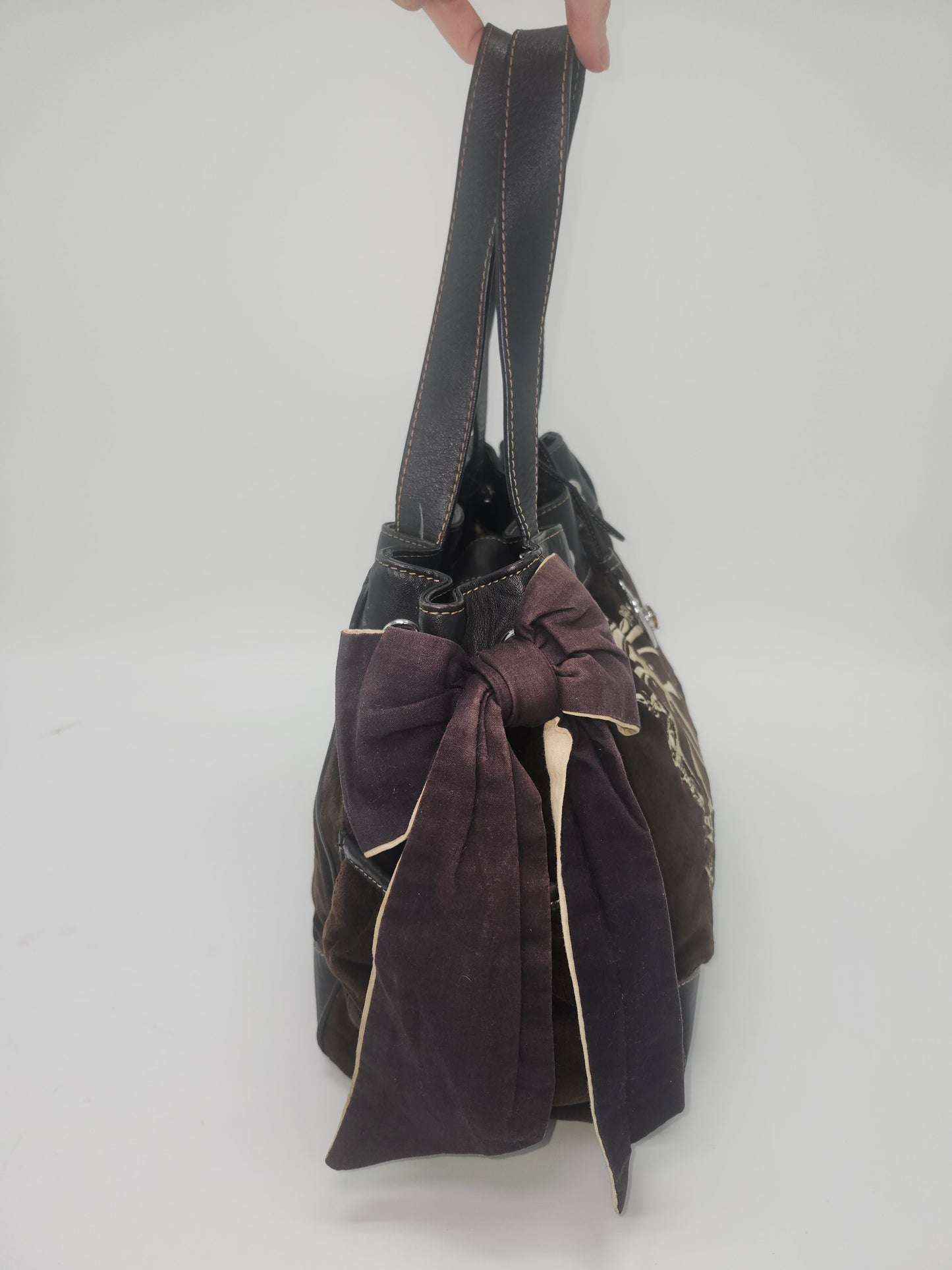 *NEW* Juicy Couture Day Dreamer Y2K Plush Velour Brown Embroidered Purse