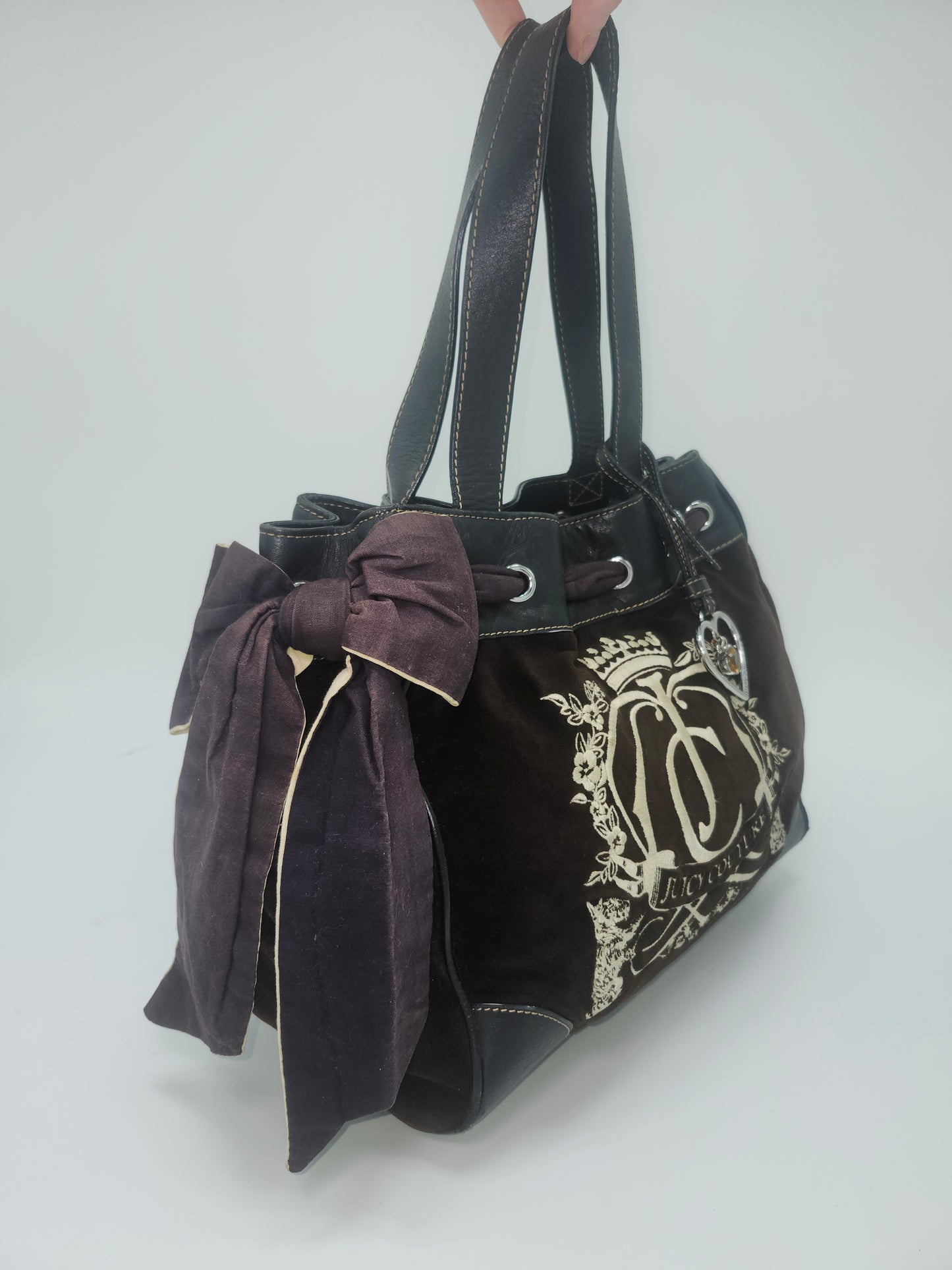 *NEW* Juicy Couture Day Dreamer Y2K Plush Velour Brown Embroidered Purse