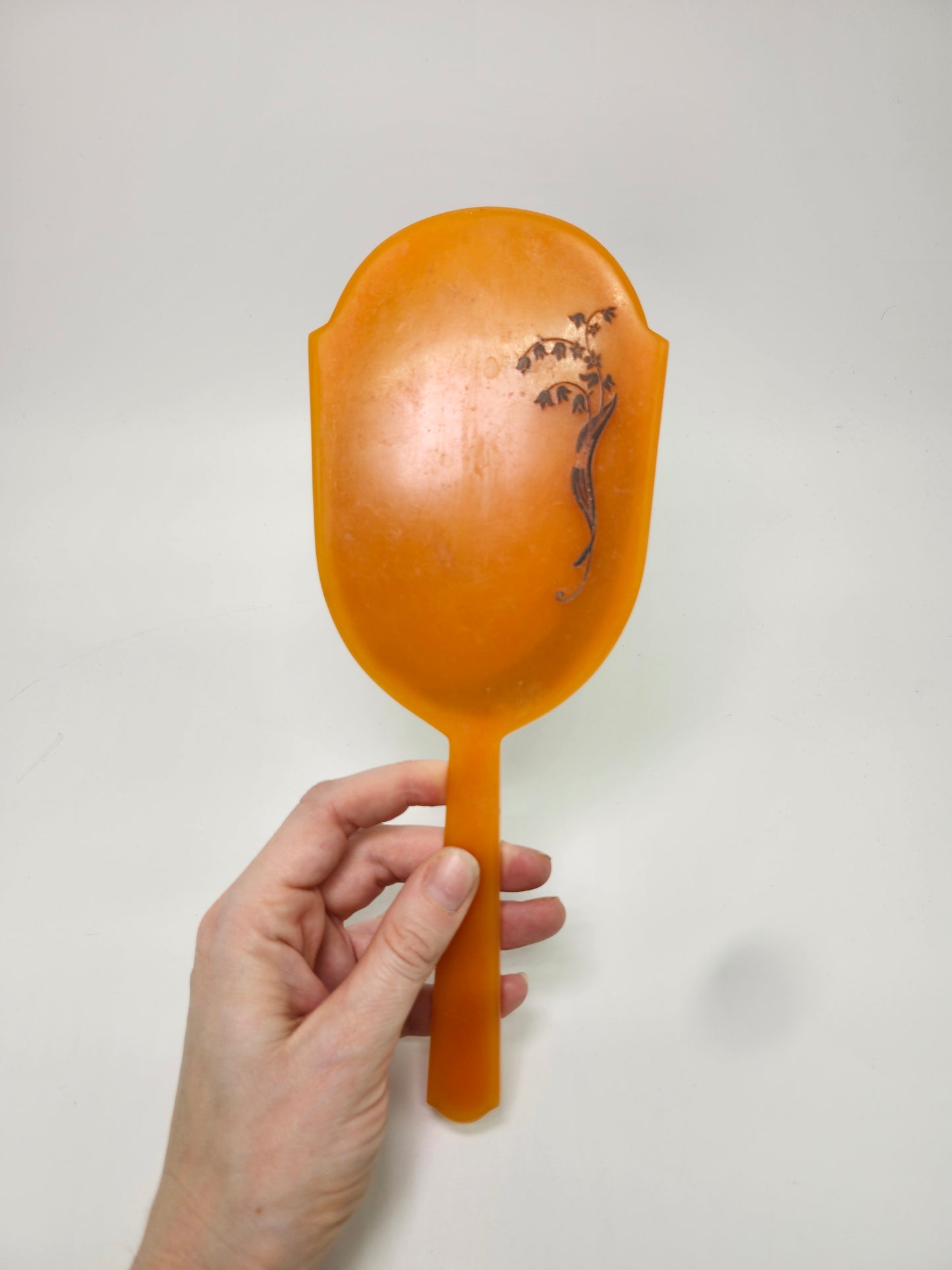 1930s Art Deco Bakelite Bevel Cut Hand Mirror by Dupont