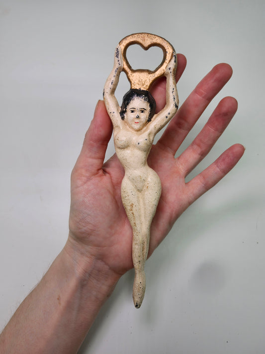 1920s Art Deco Nude Flapper Cast Iron Bottle Opener