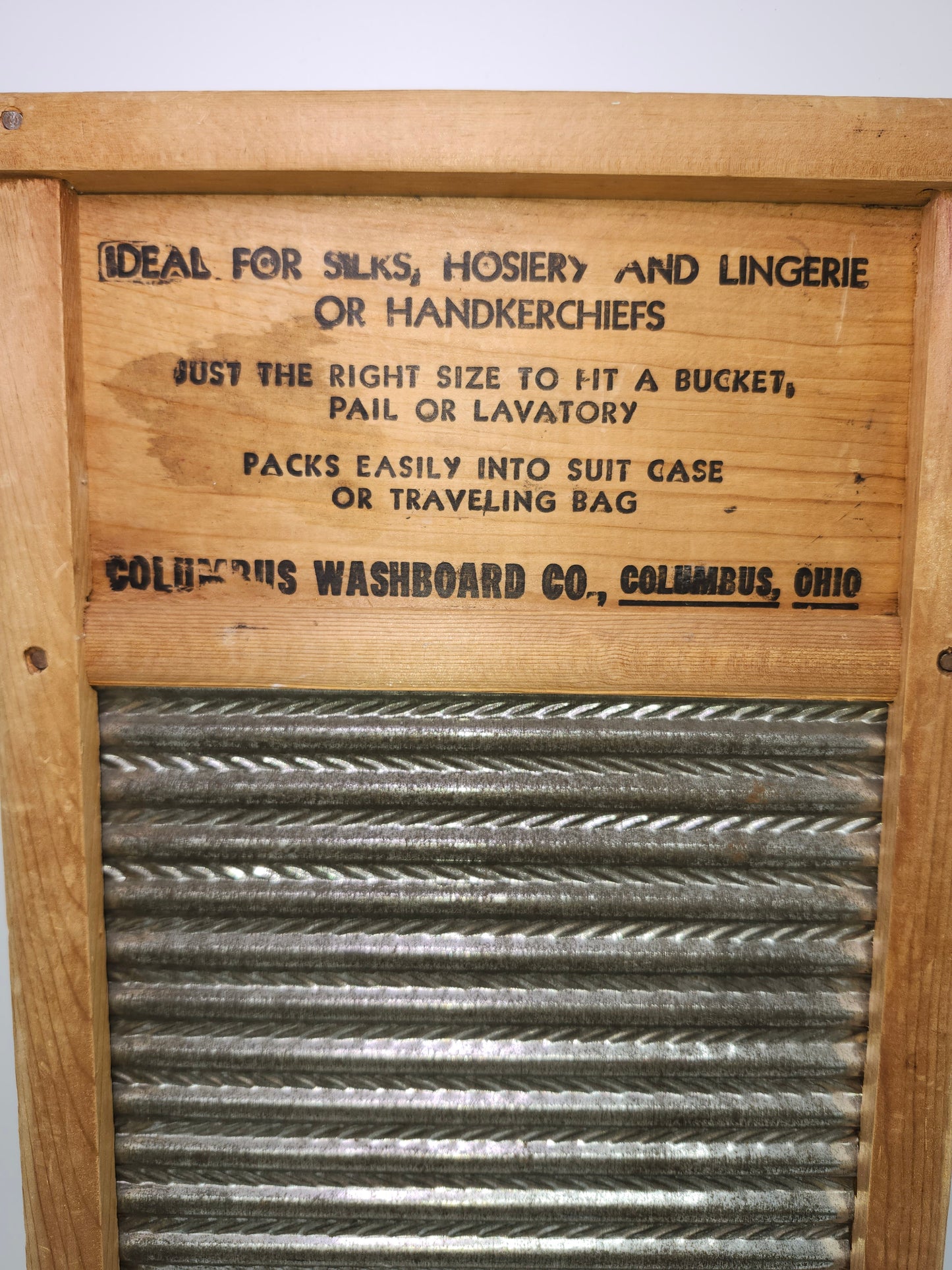 1940s Farmhouse Washboard "Dubl-Handi" by Columbus Washboard Co.