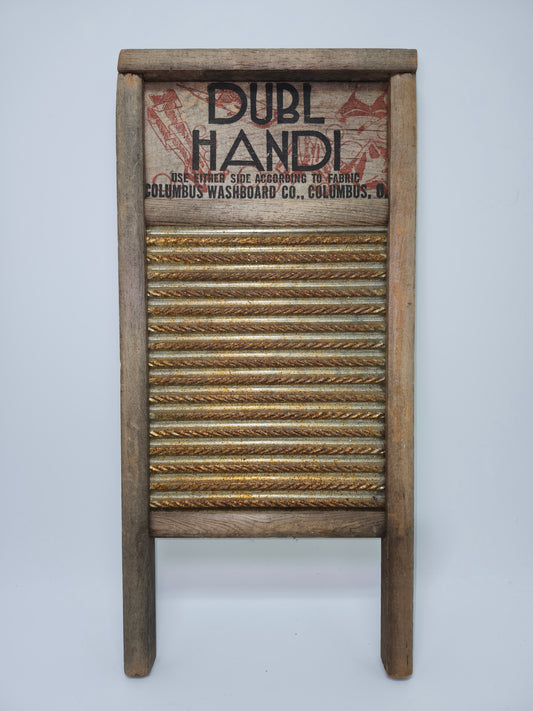 1940s Farmhouse Washboard "Dubl-Handi" by Columbus Washboard Co.