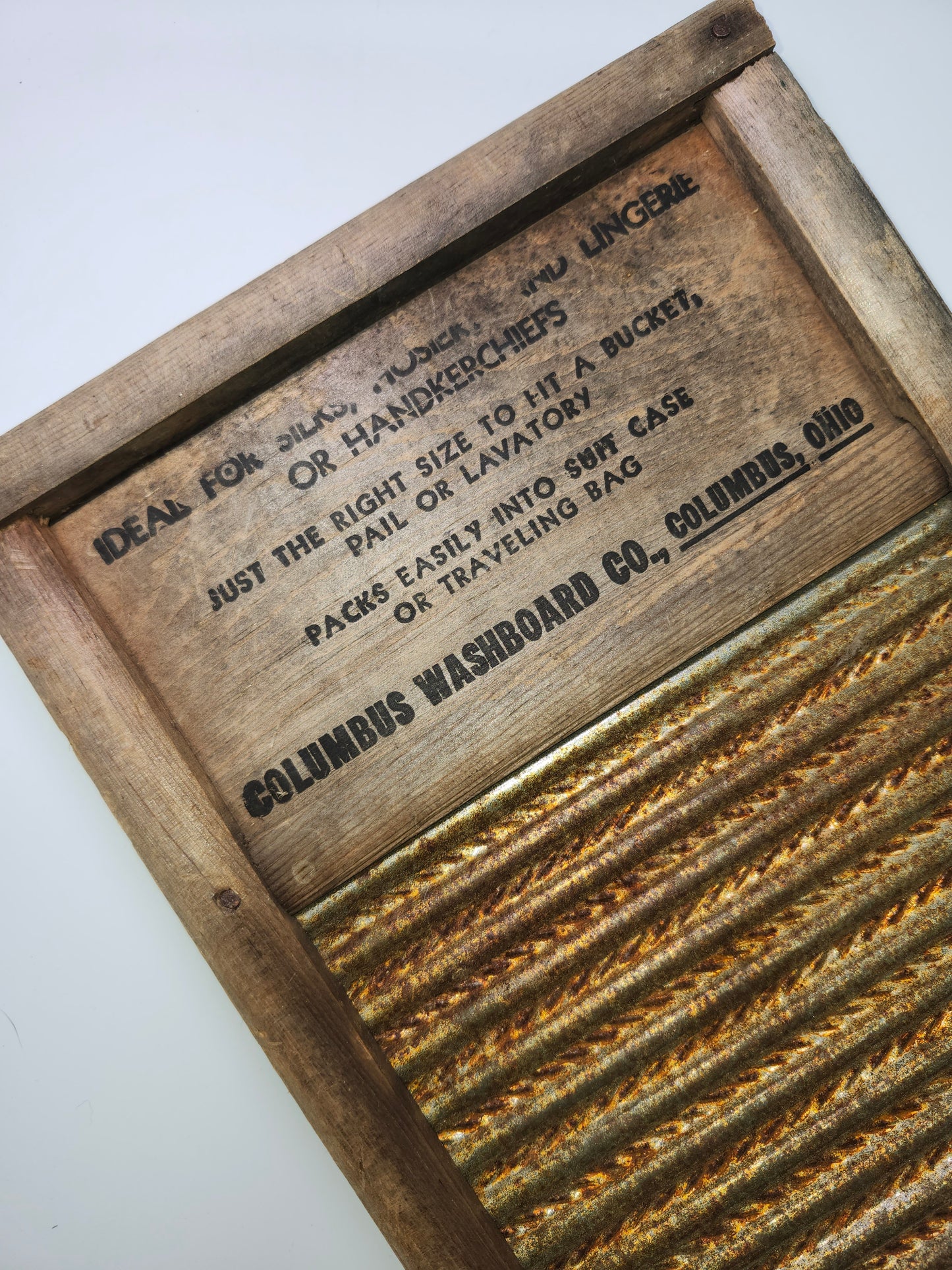 1940s Farmhouse Washboard "Dubl-Handi" by Columbus Washboard Co.
