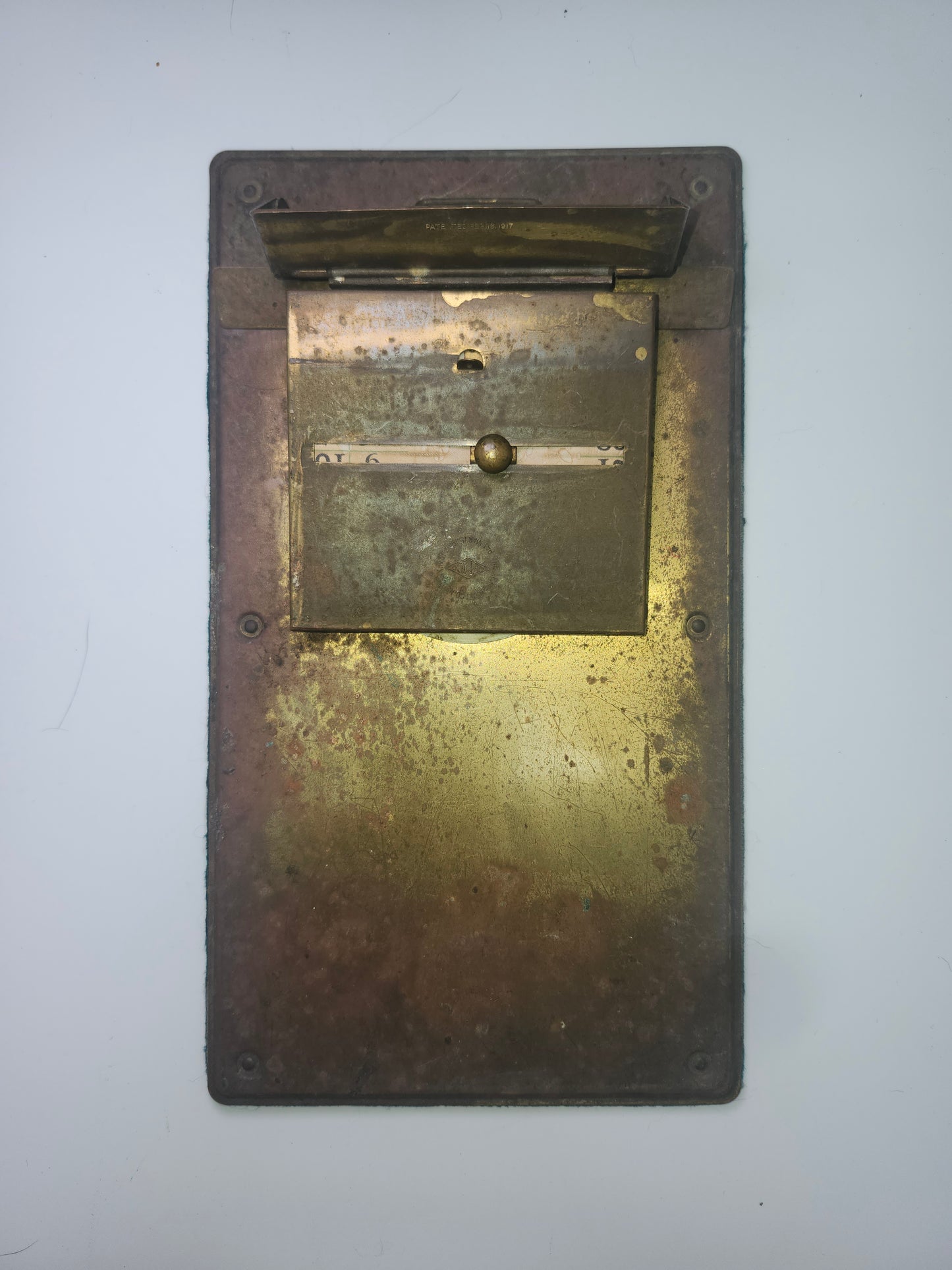 1917 Patented Brass Perpetual Calendar Clipboard