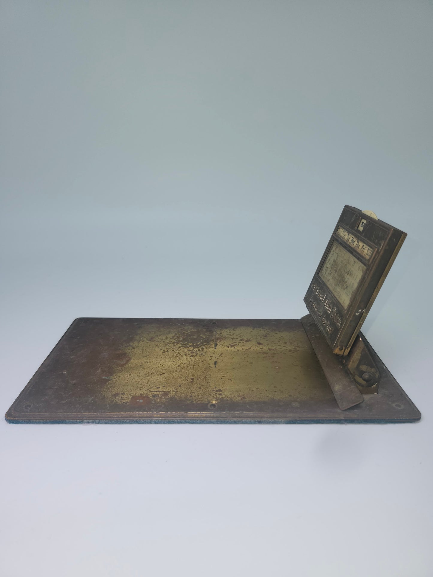 1917 Patented Brass Perpetual Calendar Clipboard