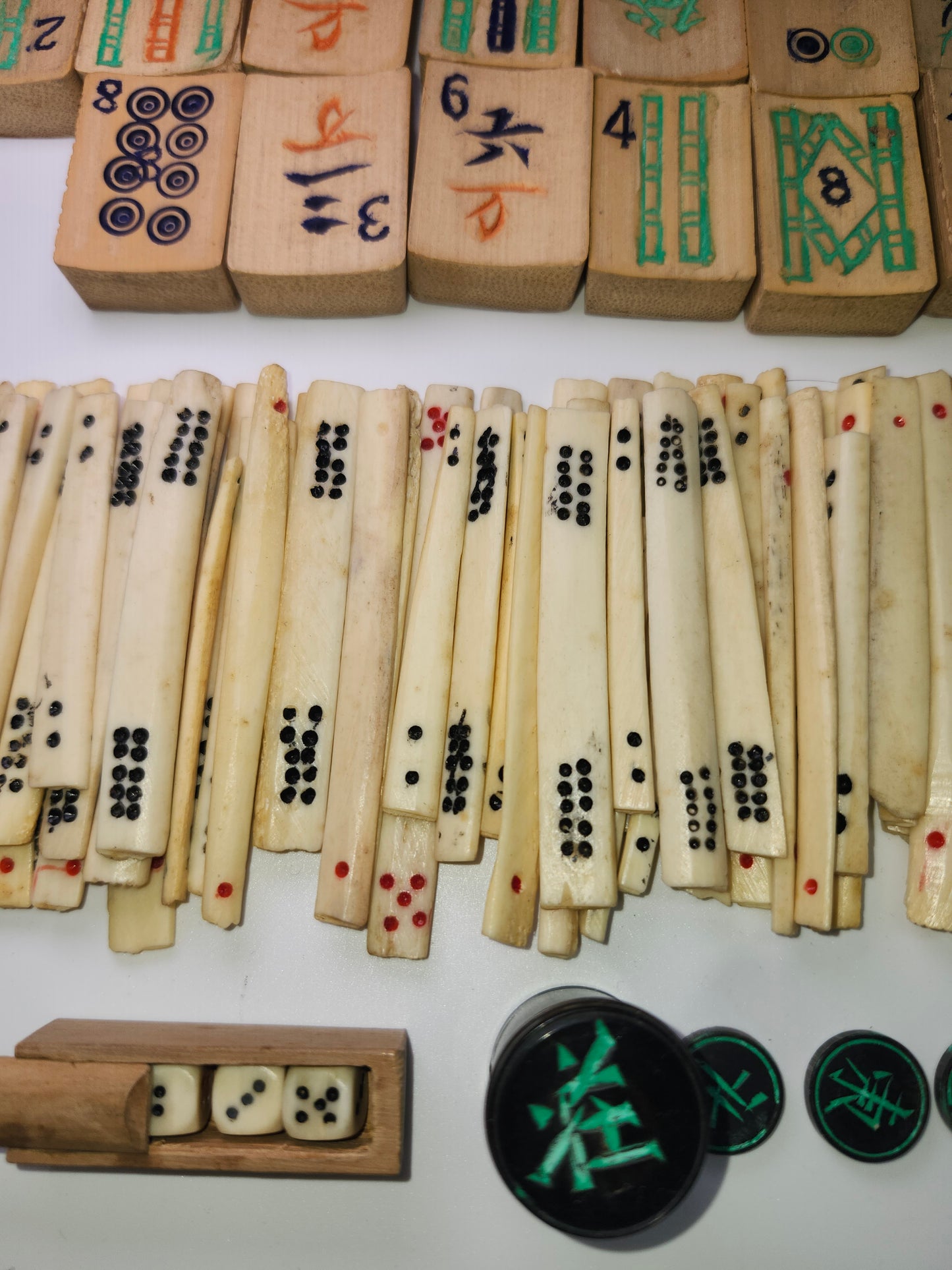 *1920s* Mah Jong Handmade Rosewood, Bone & Bamboo Set