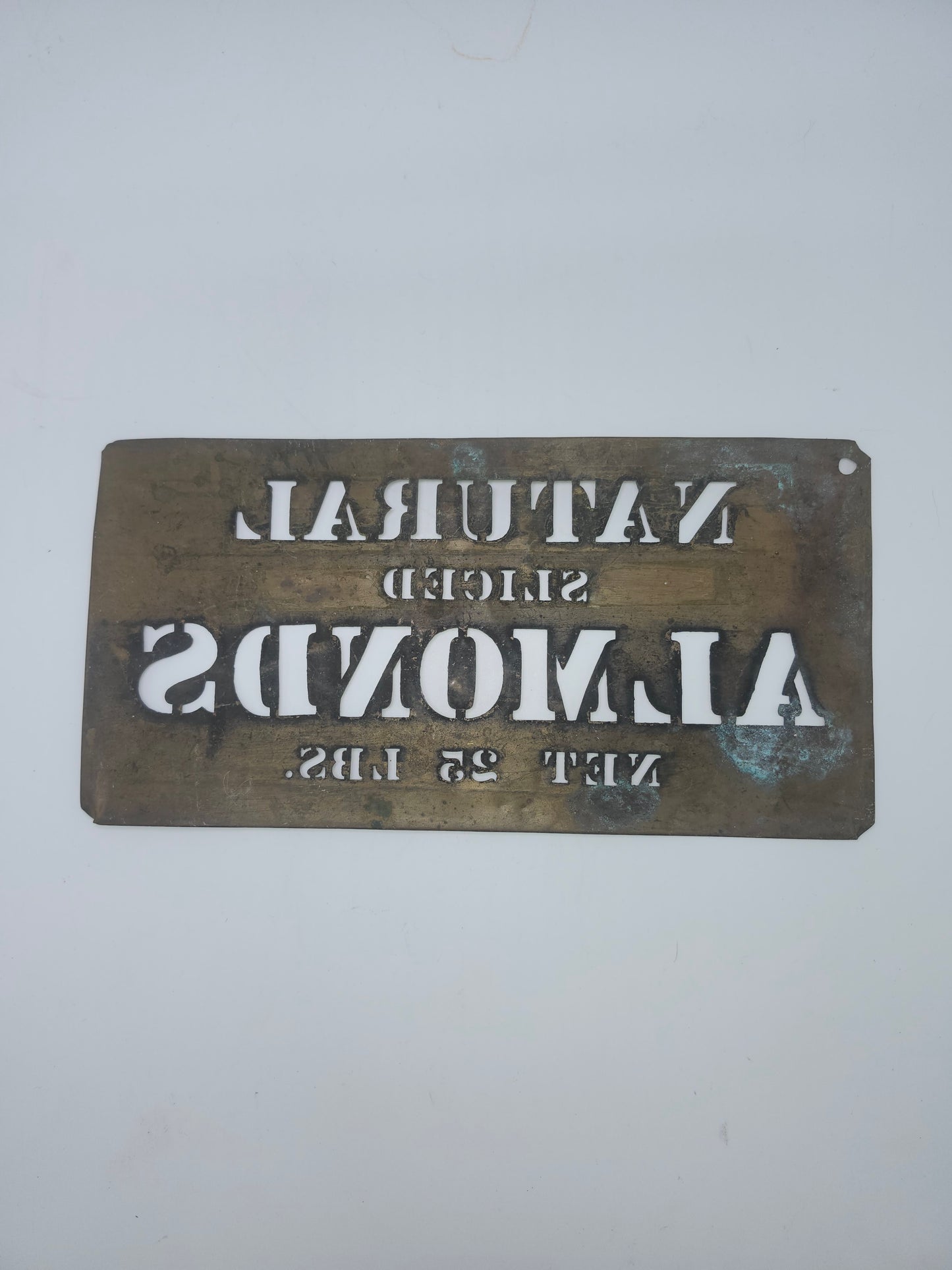 Antique 1900s "Natural Sliced Almonds" Metal Sign