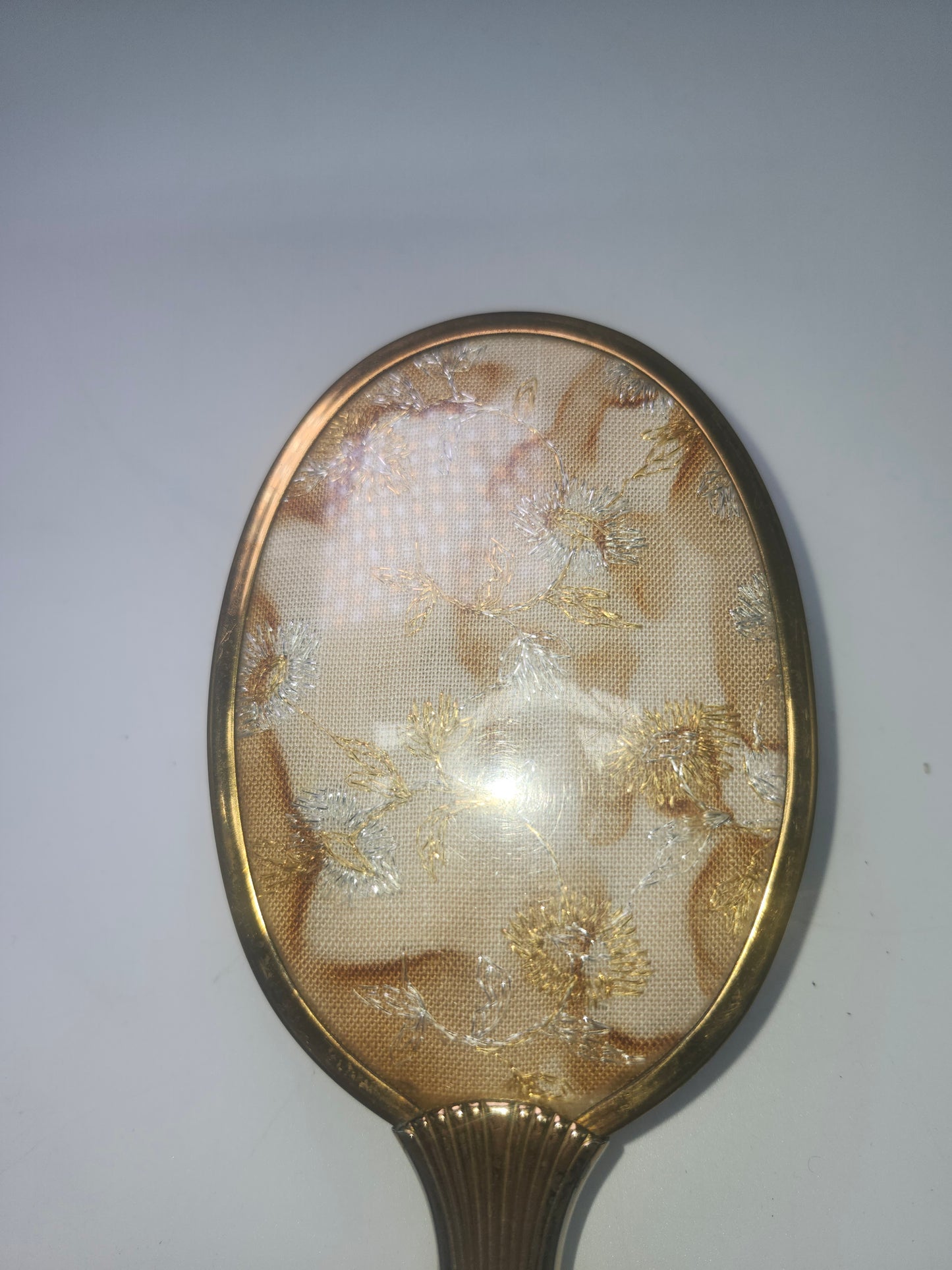 Brass Hollywood Regency 1950's Hair Brush