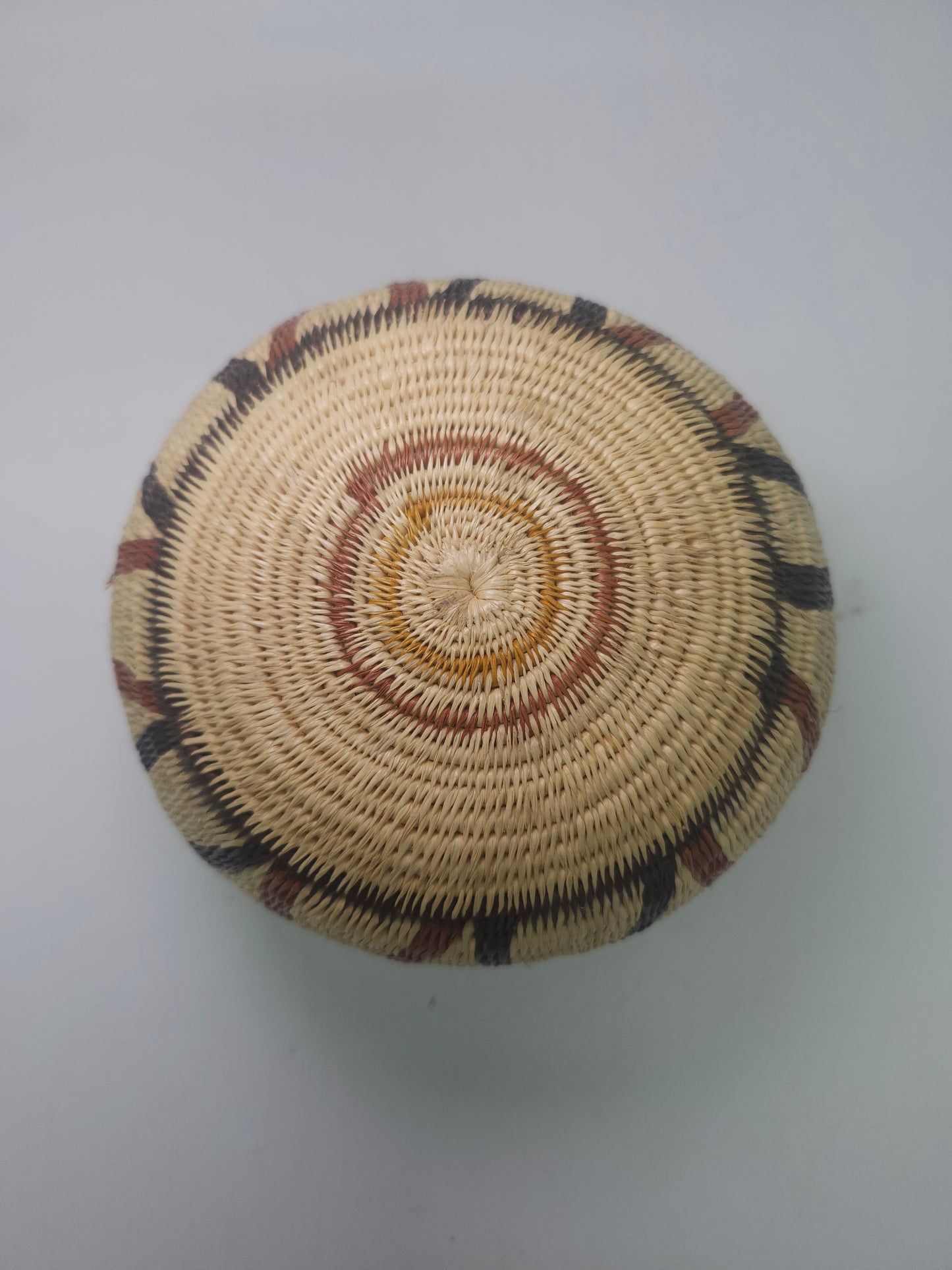 Native American Style Woven Tribal Print Basket