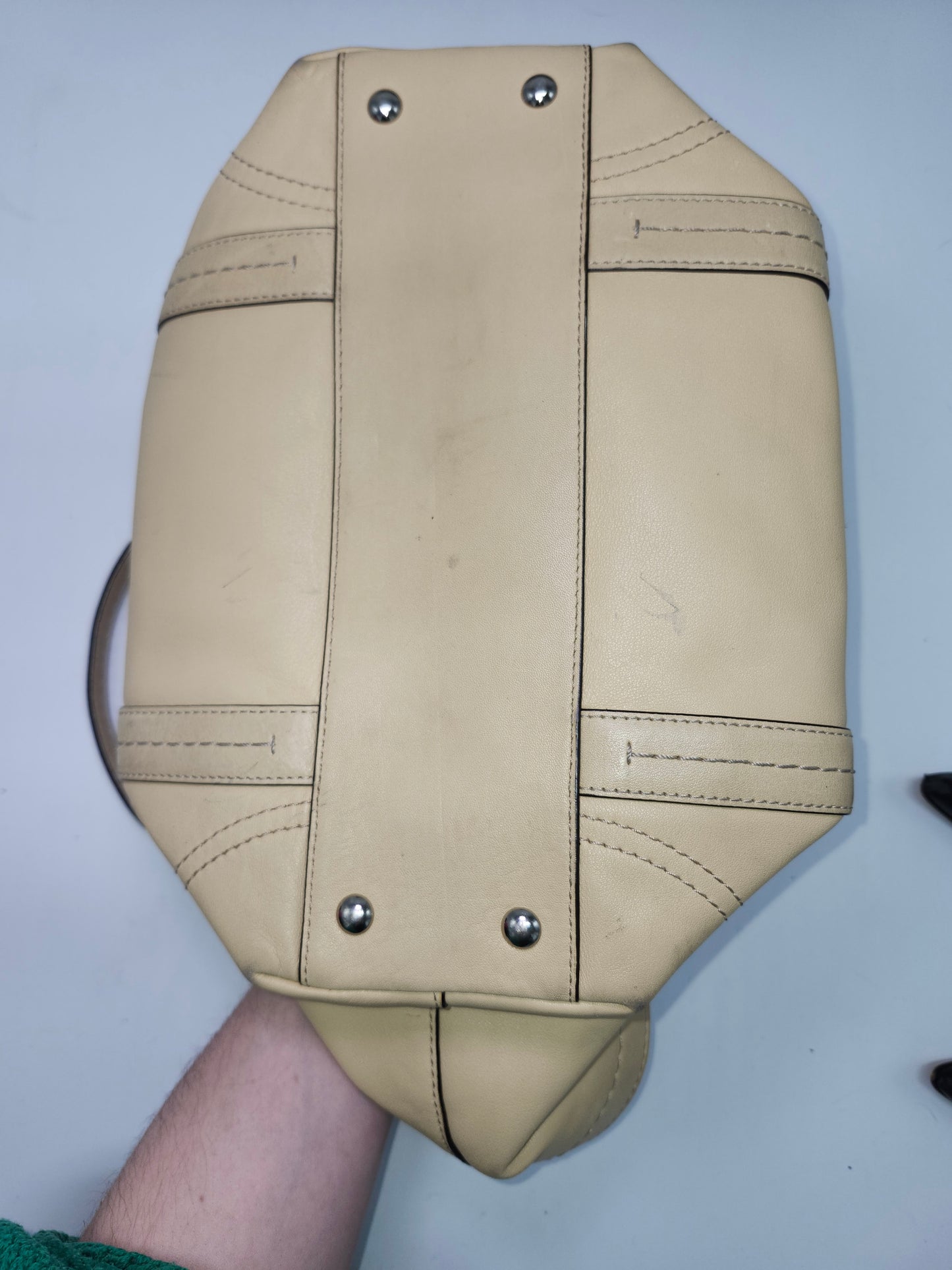 *Coach* "East West" Tan Leather Purse