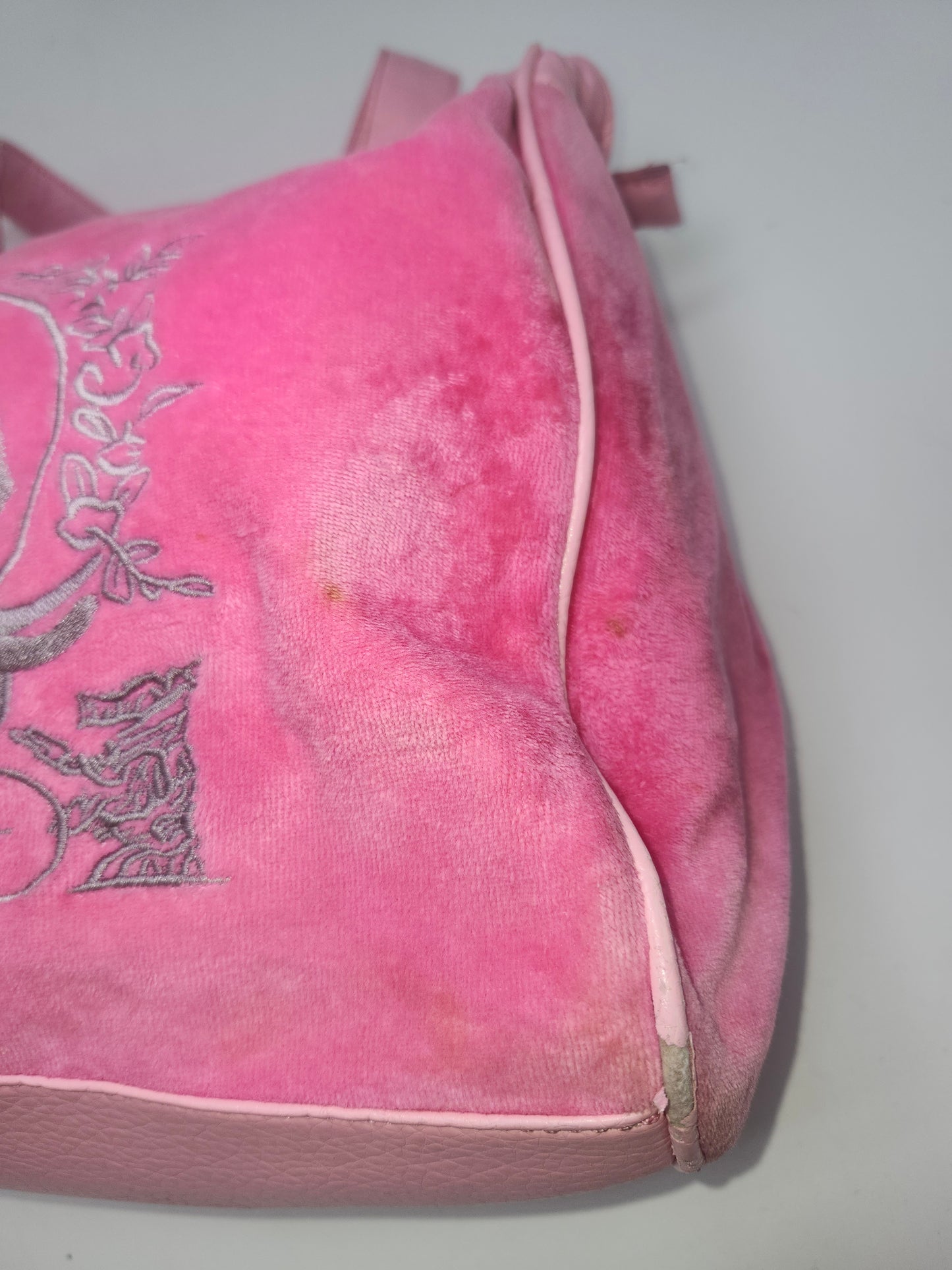 -Juicy- "Daydreamer" Dupe Hot Pink Two-Toned Velour Purse
