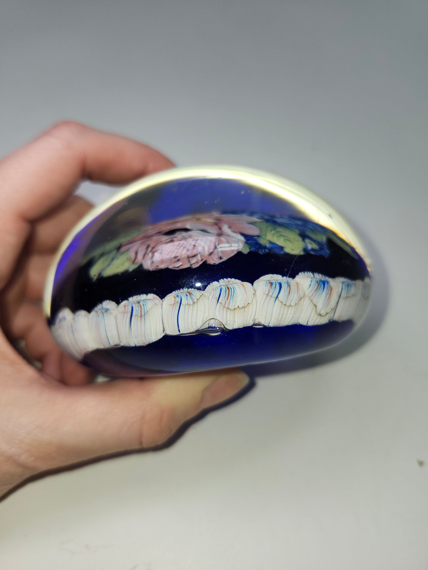Murano Glass Floral Paperweight