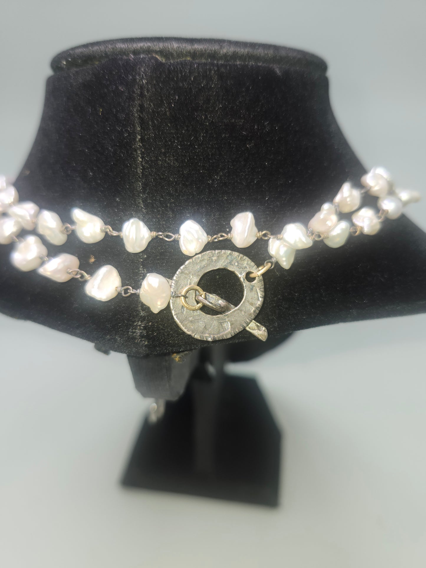 ~925~ Sterling & Fresh Water Pearl Long Strand Necklace