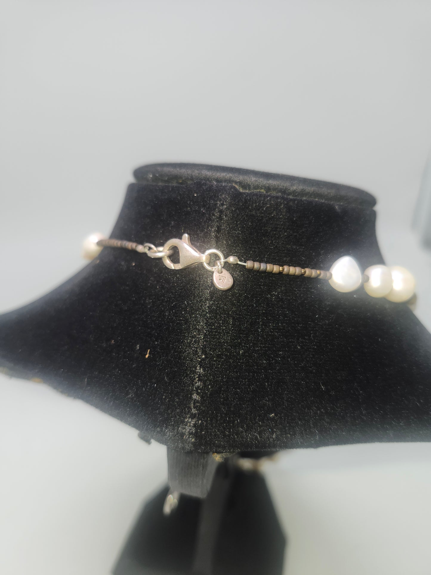*925* Sterling, Gemstone, Pearl & Copper Silpada Statement Necklace