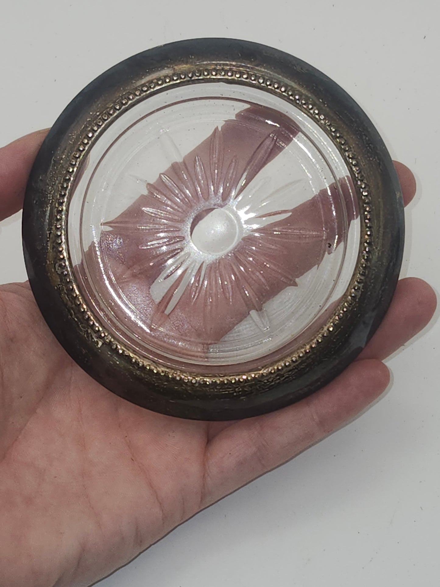 *925* Sterling Rimmed Coasters by Frank M. Whiting (Set of 2)