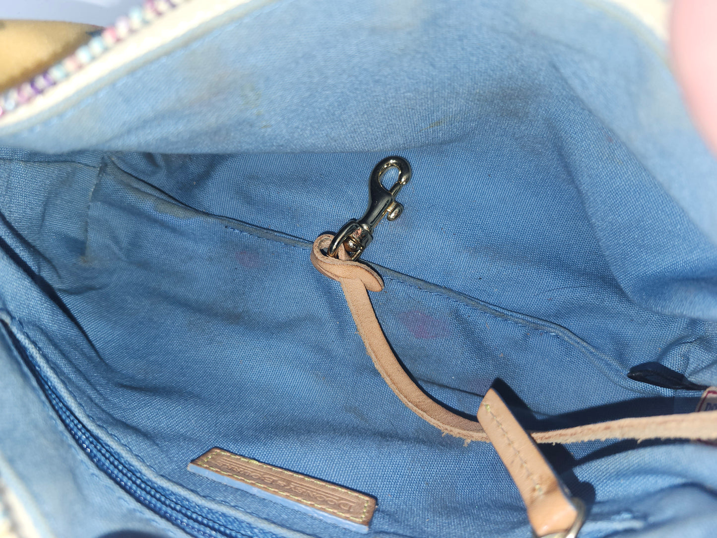 *Dooney & Bourke* Y2K Rainbow Monogram Mini Barrel Bag