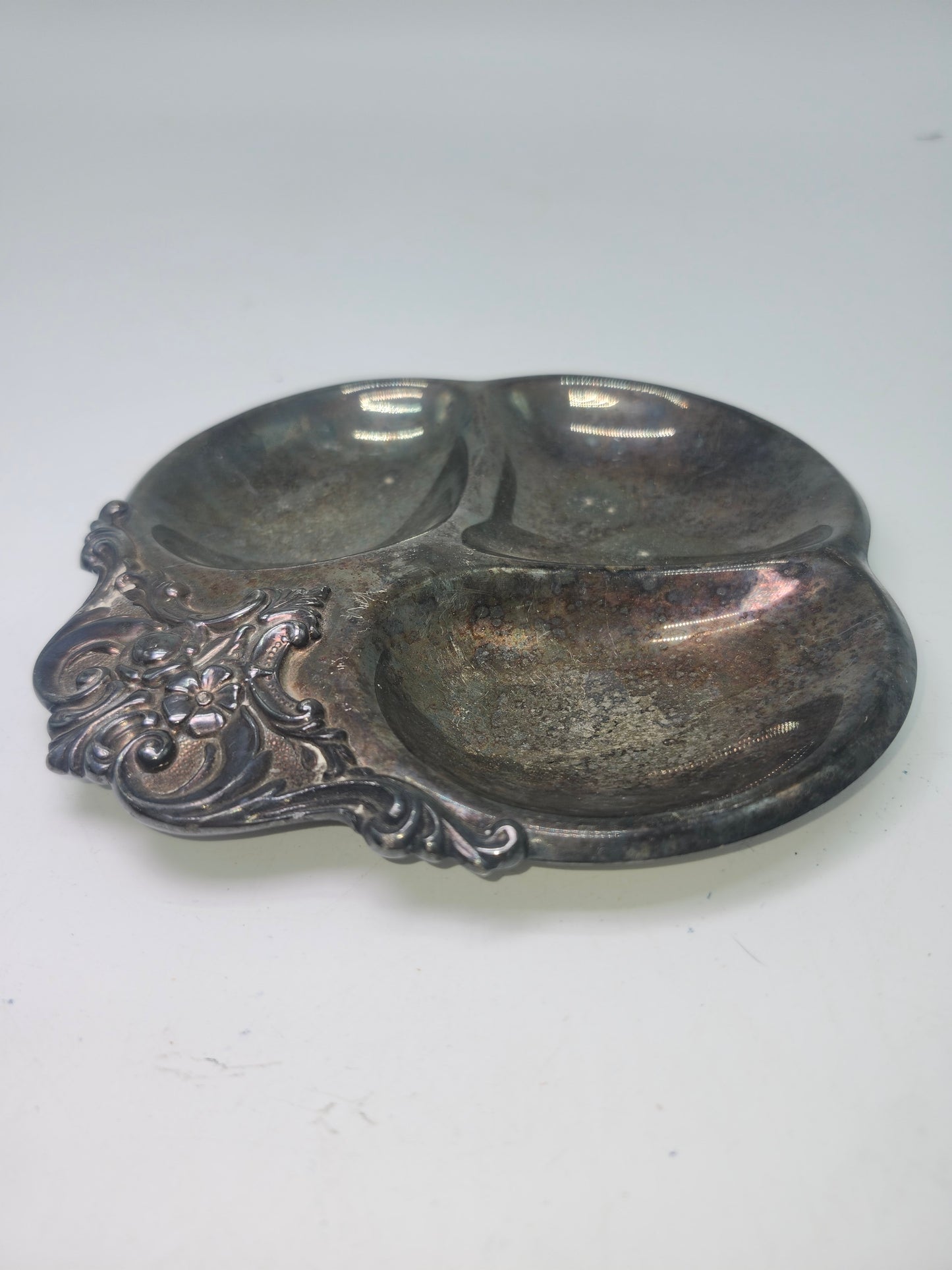 *Vintage* Silverplated Trinket / Candy Dish - 3 Compartments