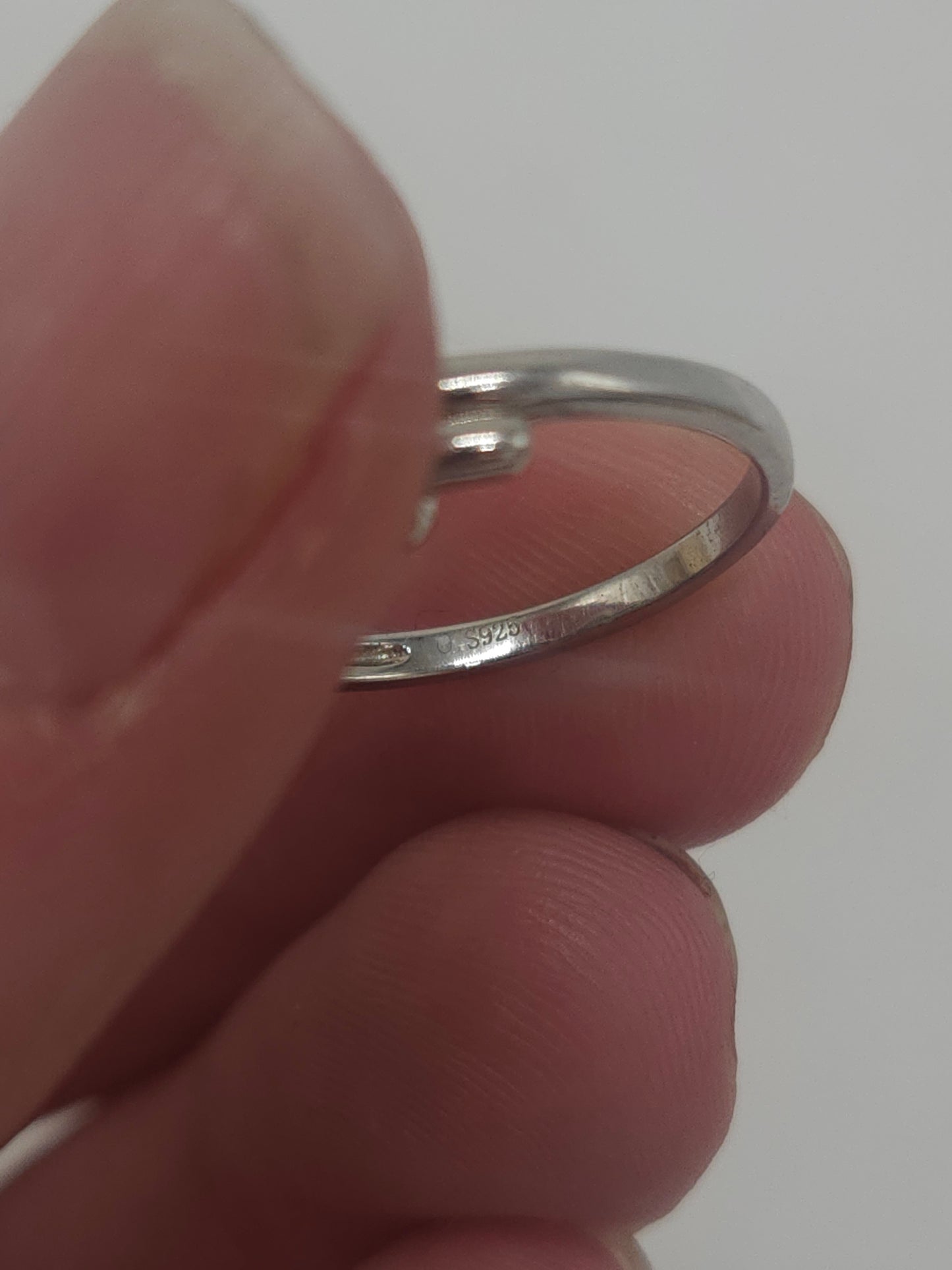 *925* Sterling * Lab-Created Diamond Ring Size 6
