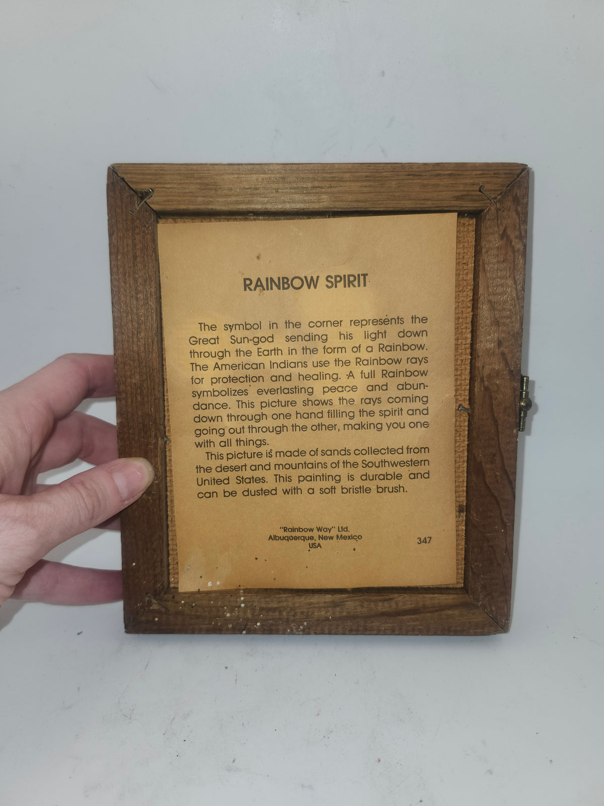 *Navajo Style* Framed Sand Art "Rainbow Spirit"