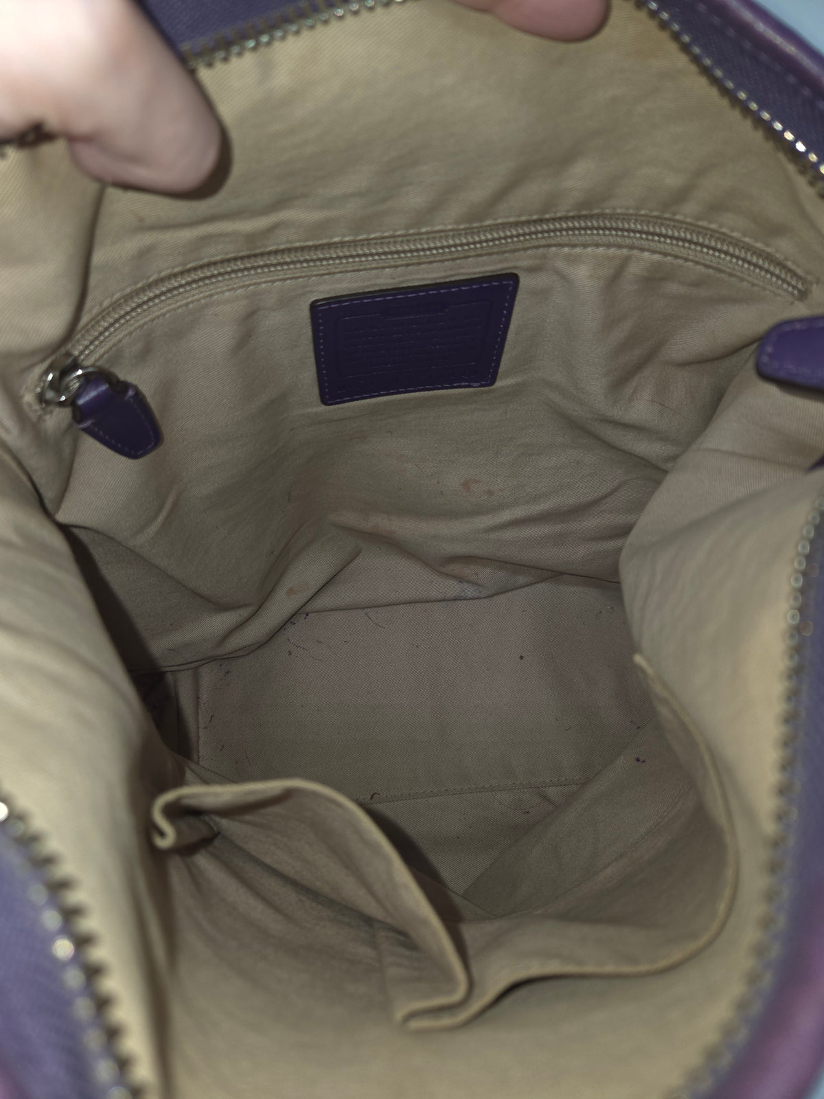 -Coach- Vintage "Legacy Leather Duffle" (Style No. 19889) in Ultraviolet Purple