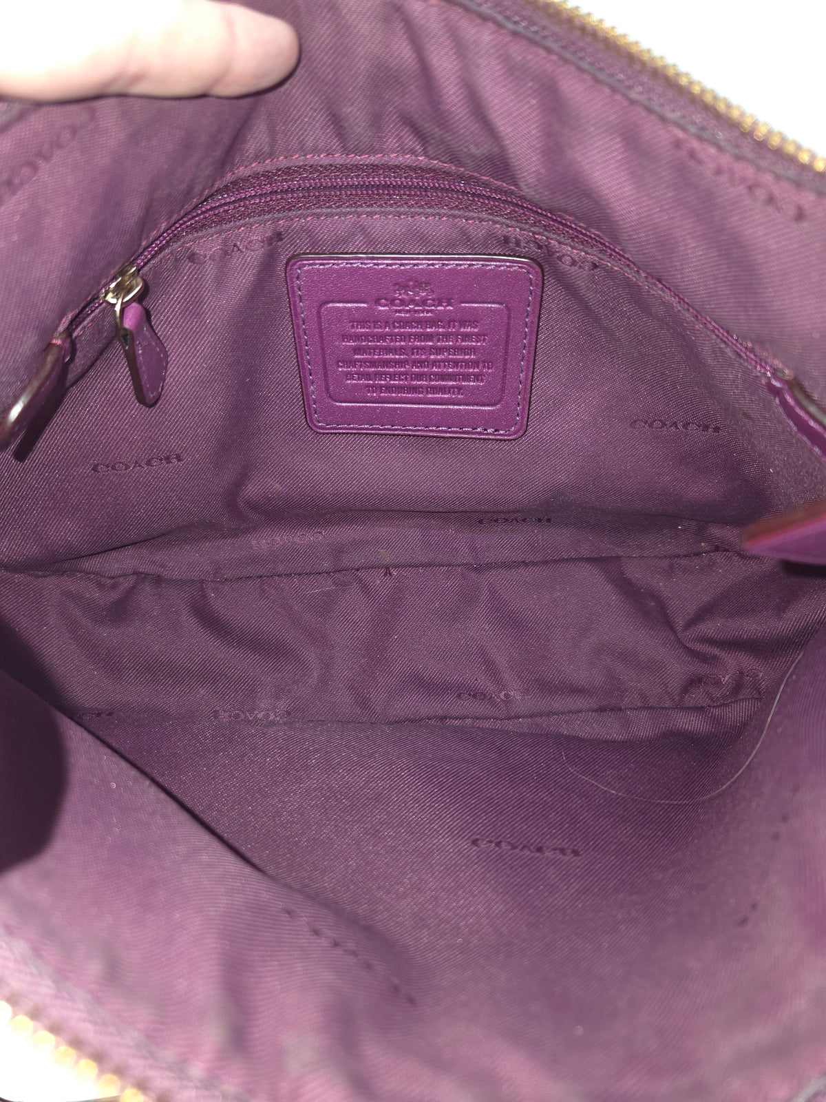 -Coach- "Chelsea Crossbody" in Purple Leather