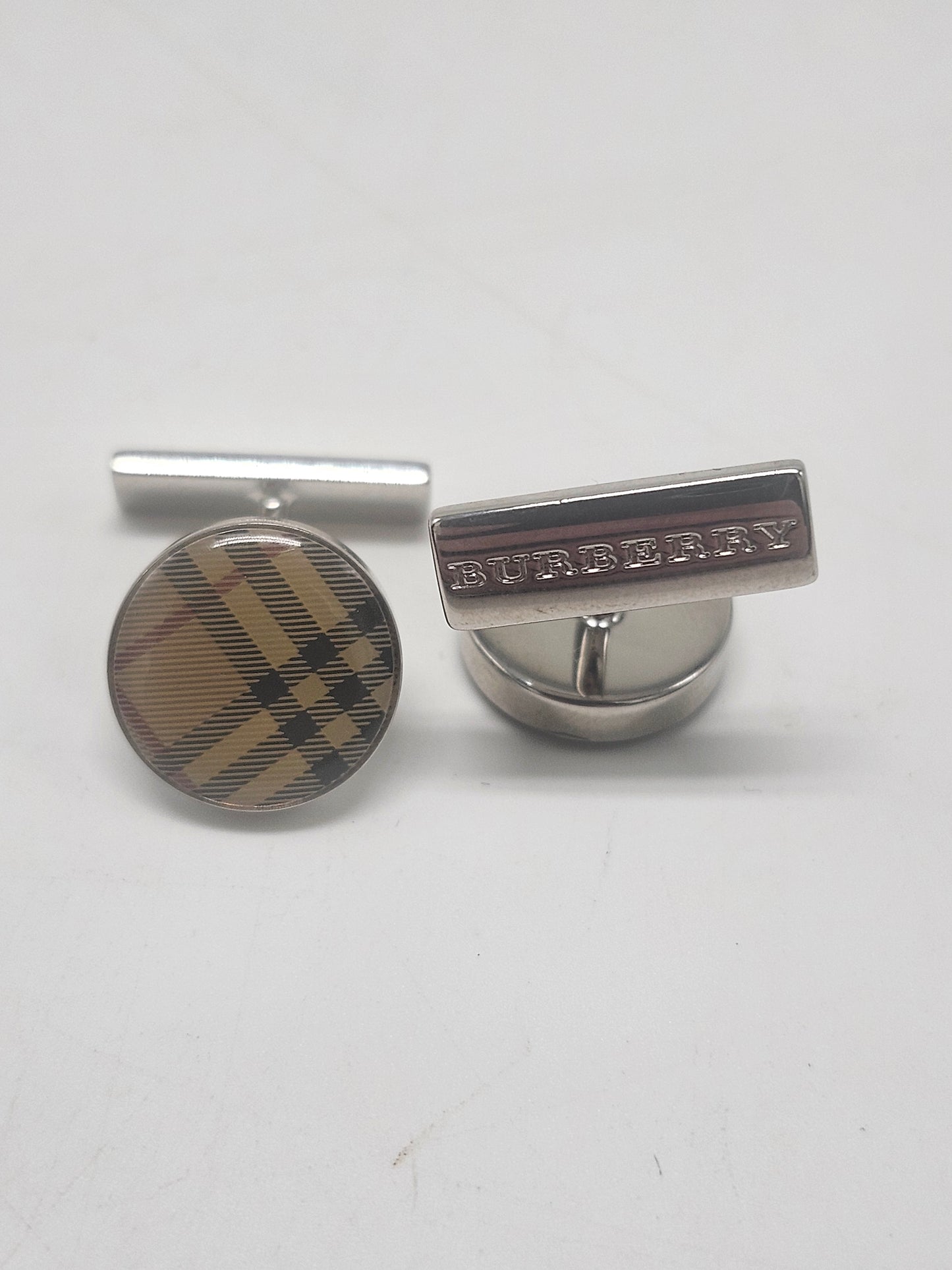 -Burberry- Nova Check Cufflinks