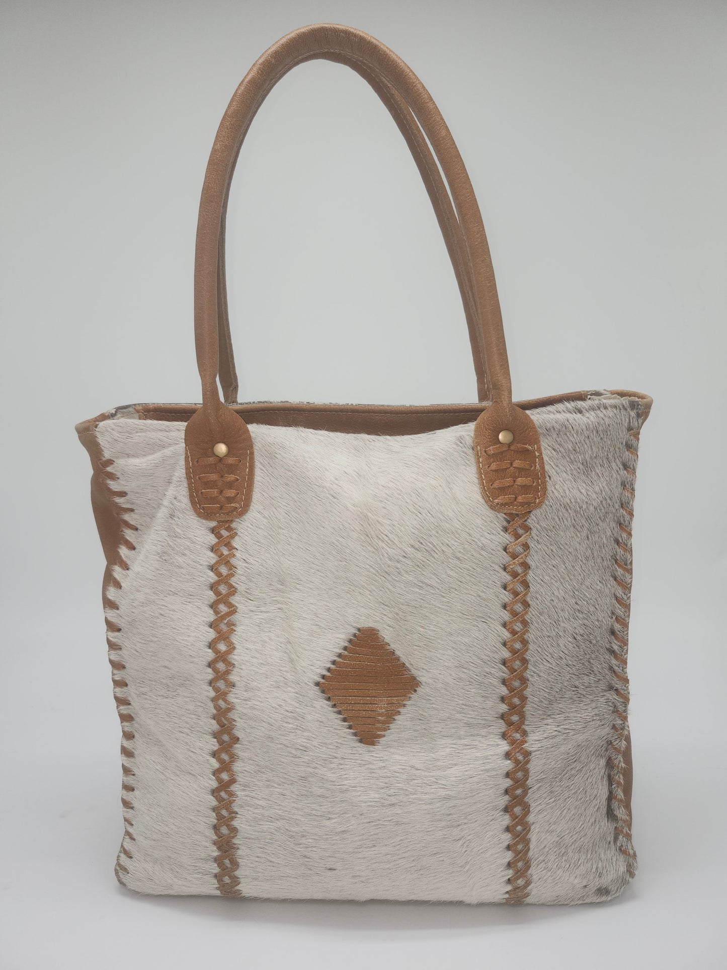 Vintage Cowhide & Leather XL Tote Bag