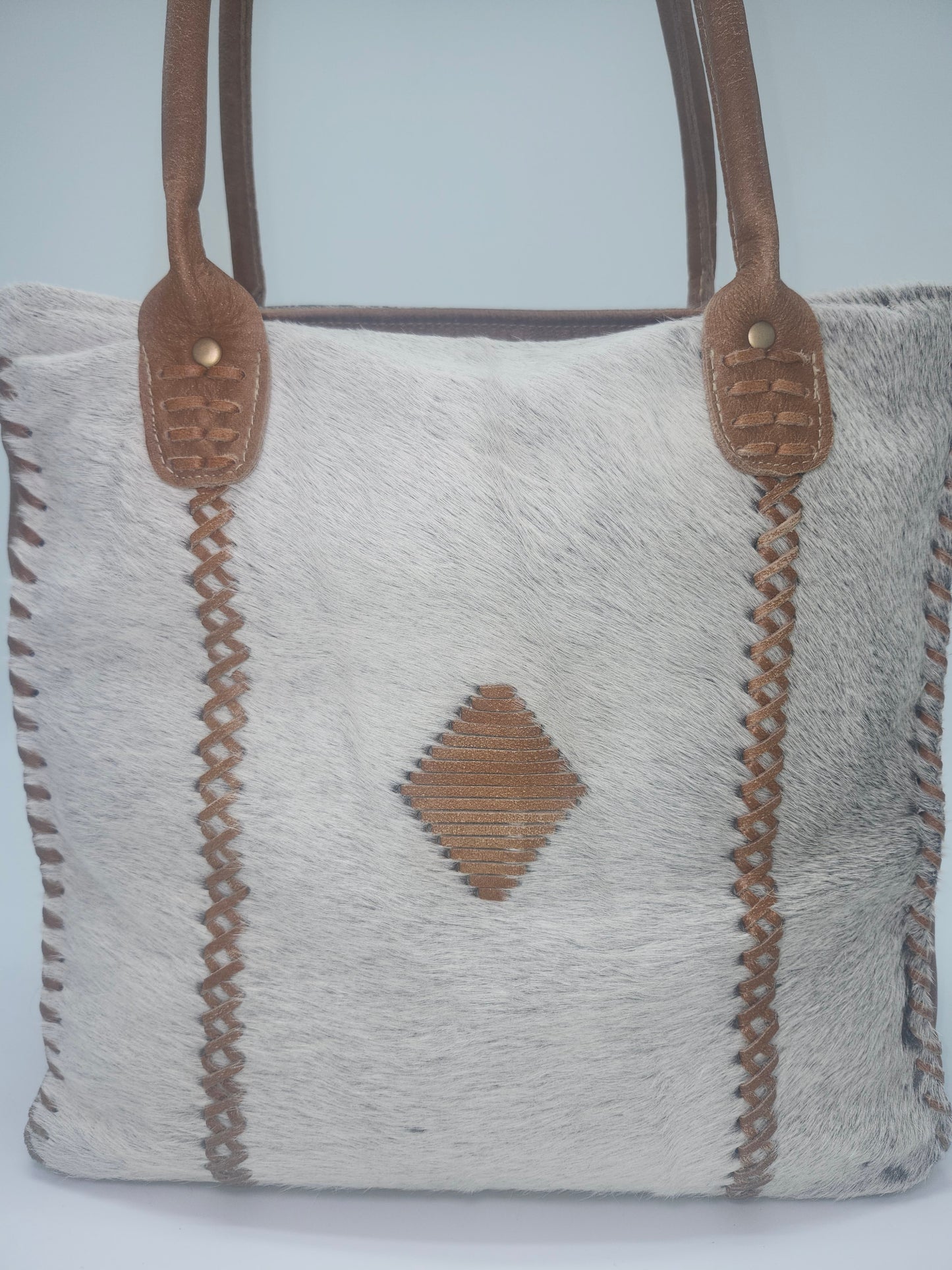 Vintage Cowhide & Leather XL Tote Bag