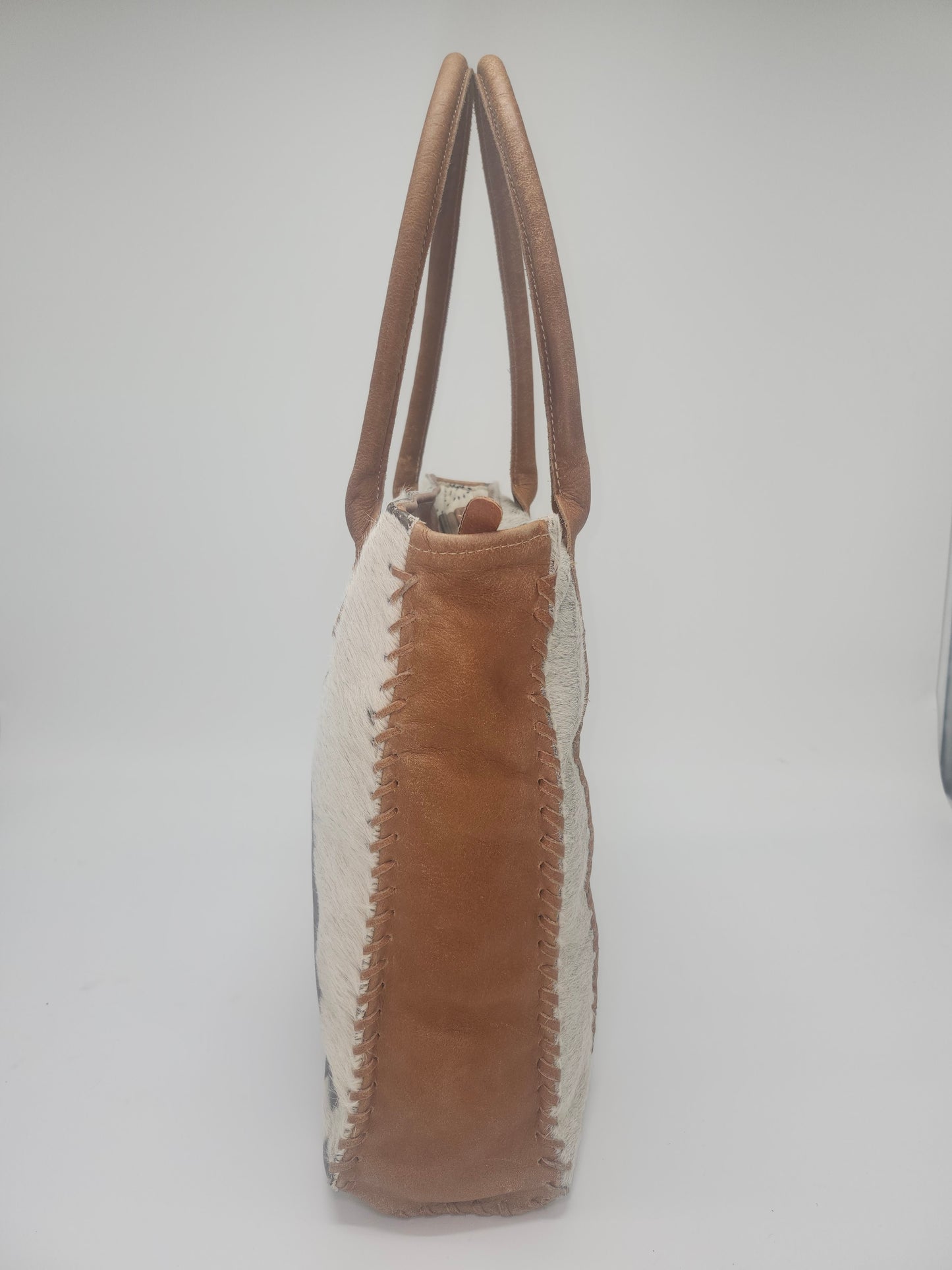 Vintage Cowhide & Leather XL Tote Bag
