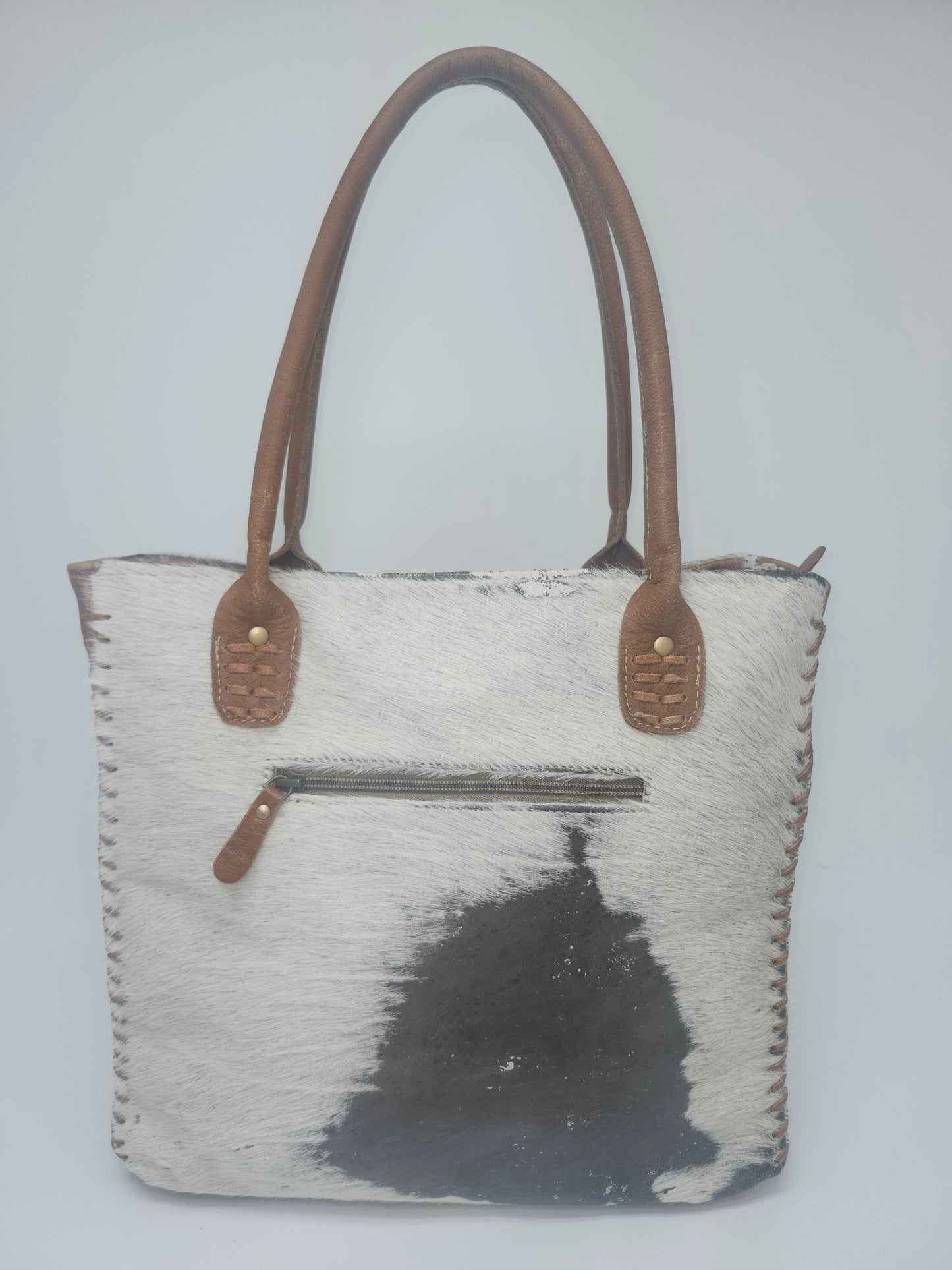 Vintage Cowhide & Leather XL Tote Bag