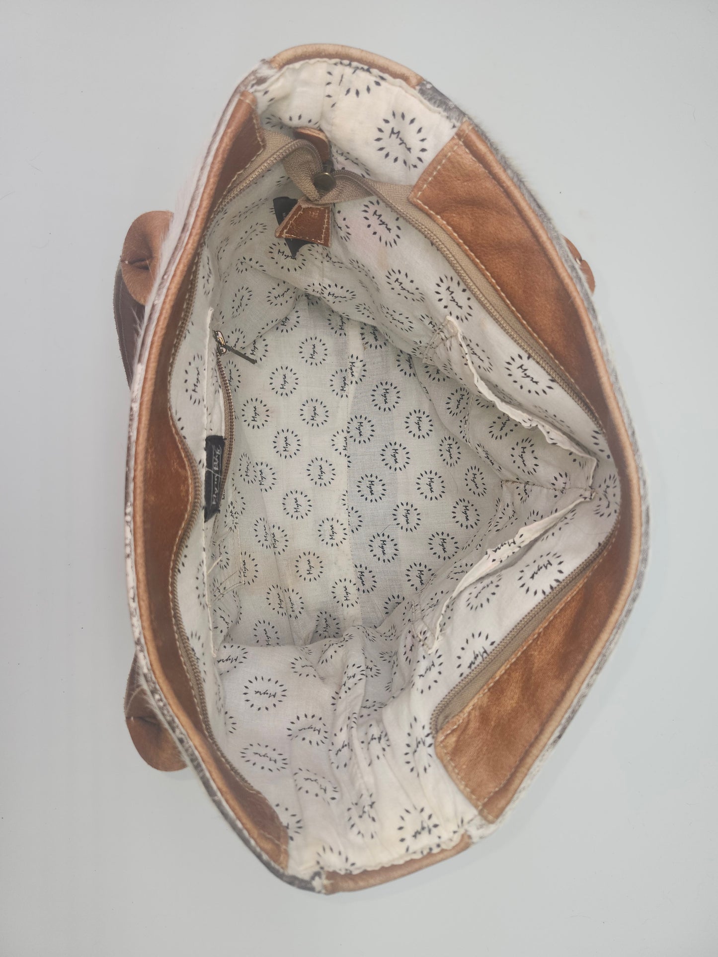 Vintage Cowhide & Leather XL Tote Bag