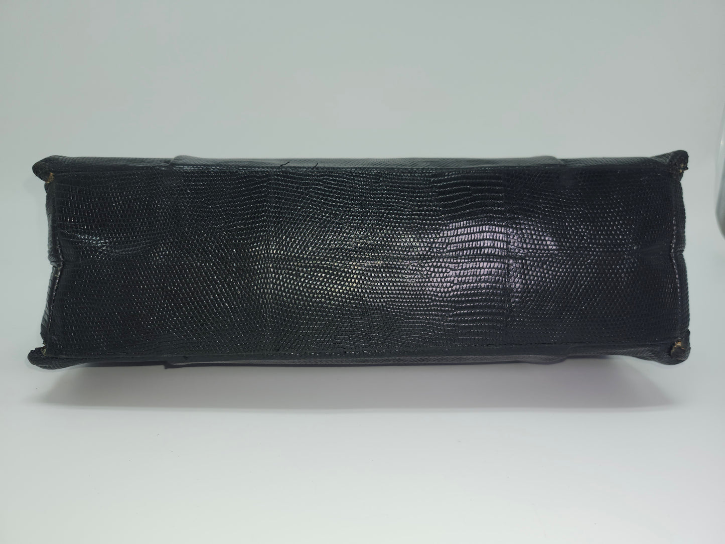 Mid Century Black Lizard Skin Purse