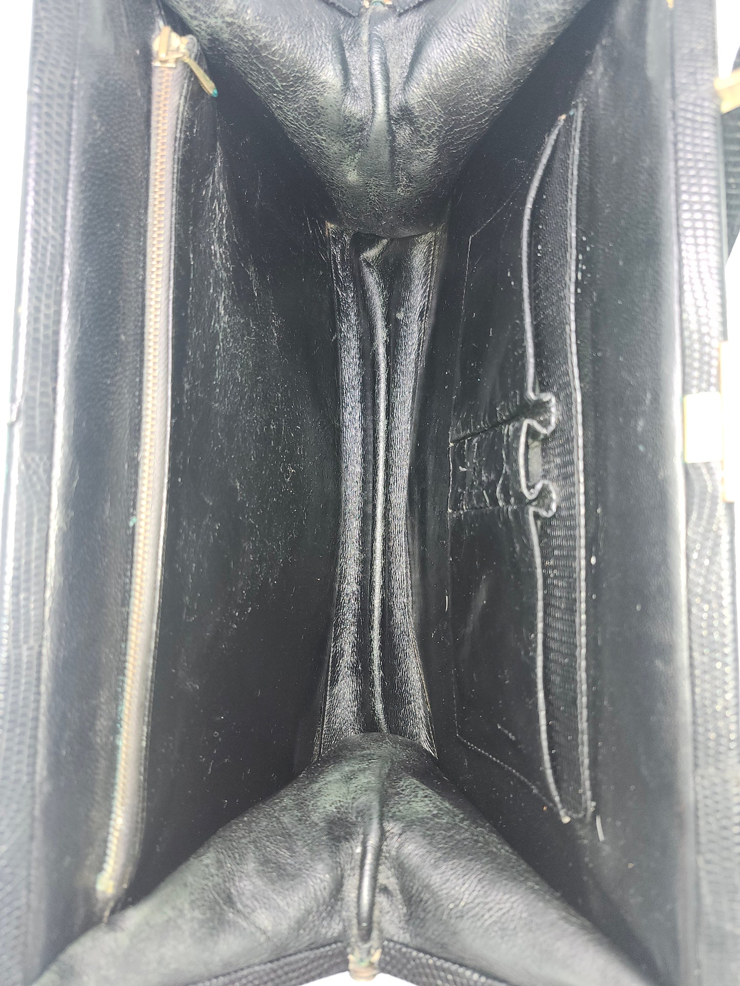 Mid Century Black Lizard Skin Purse