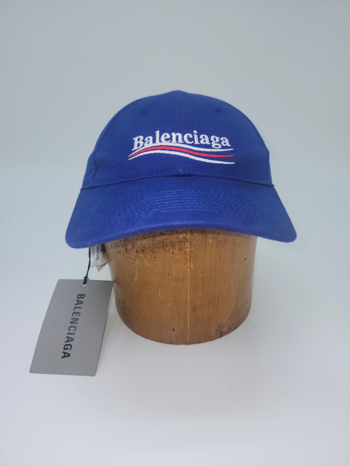NWT Balenciaga Sapphire & White Political Hat Circa 2017 NWT