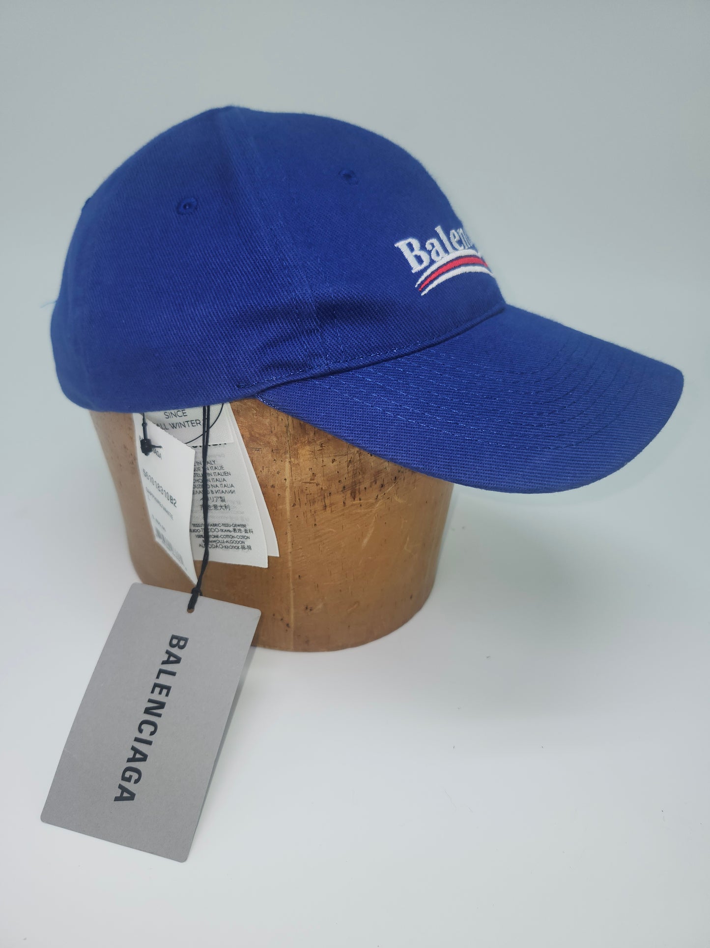 NWT Balenciaga Sapphire & White Political Hat Circa 2017 NWT
