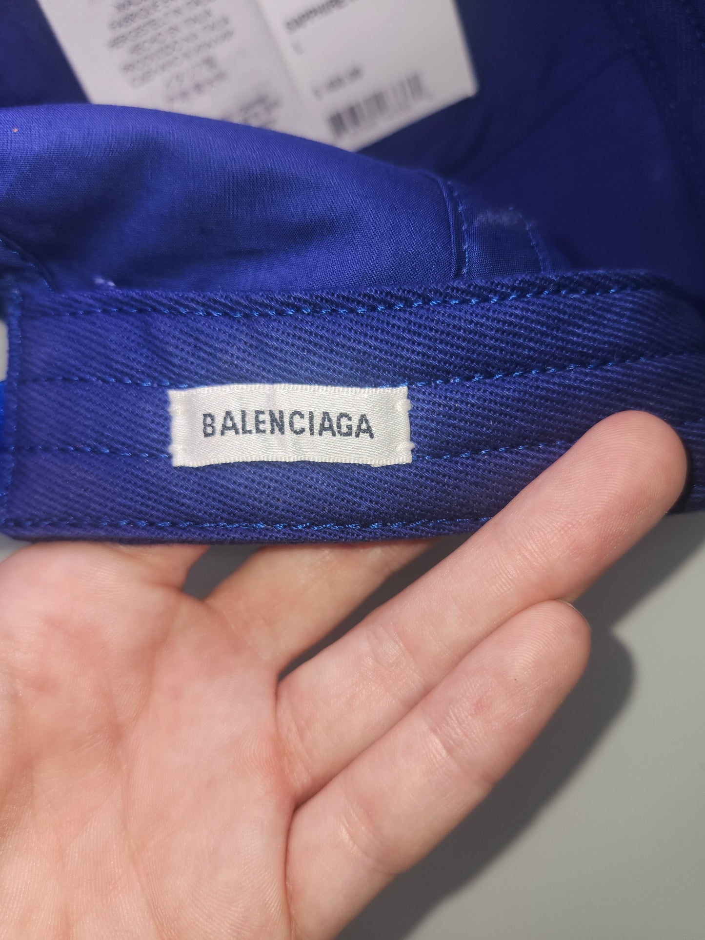 NWT Balenciaga Sapphire & White Political Hat Circa 2017 NWT