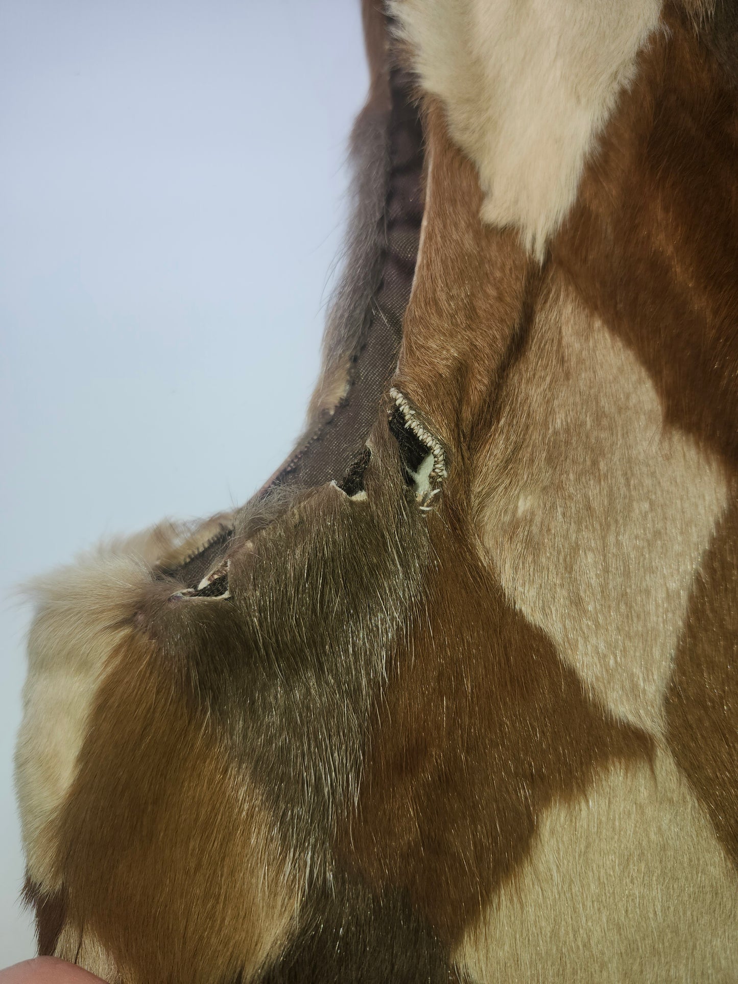 Quilted Rabbit Fur Psychedelic Vest