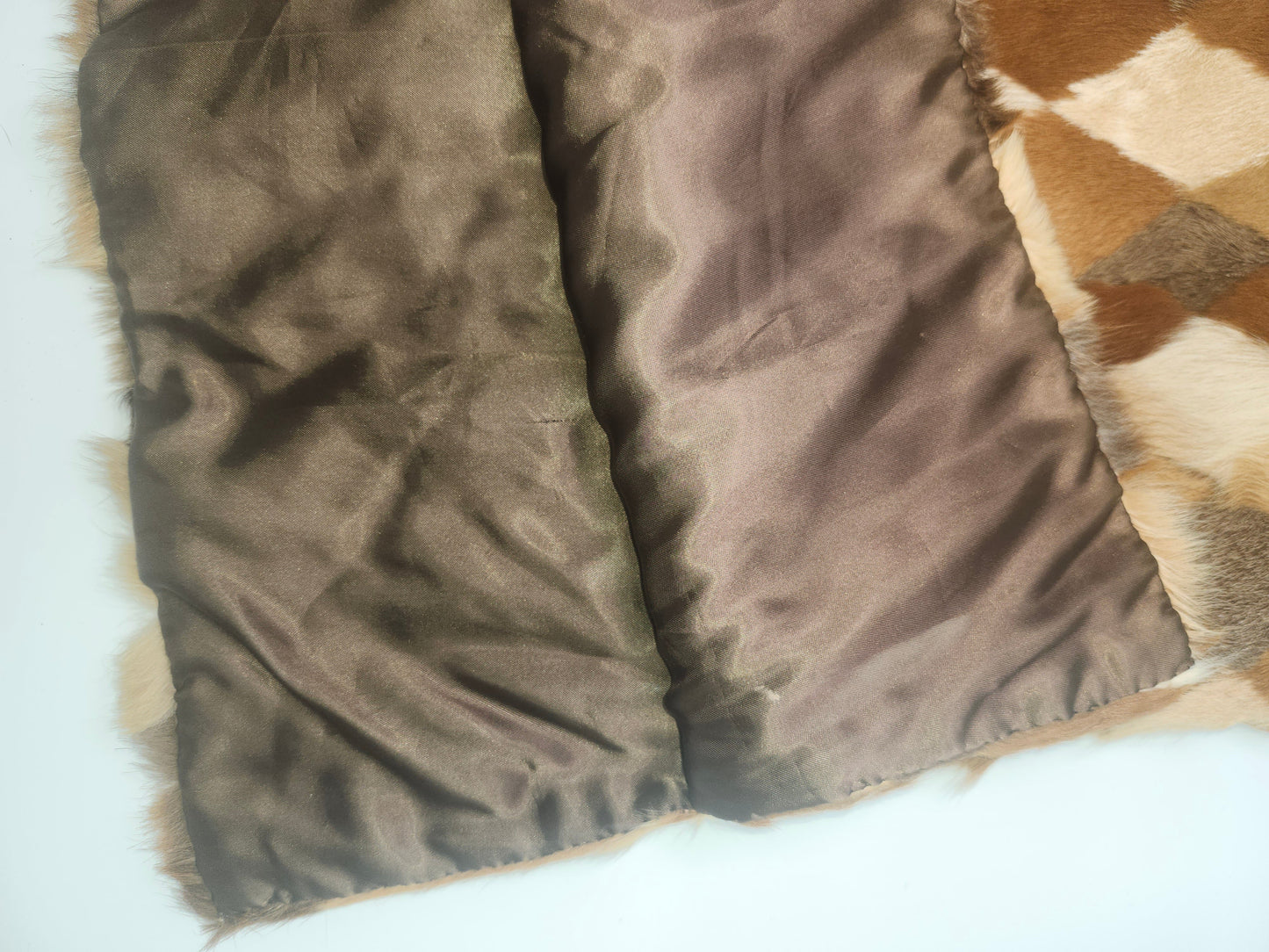 Quilted Rabbit Fur Psychedelic Vest