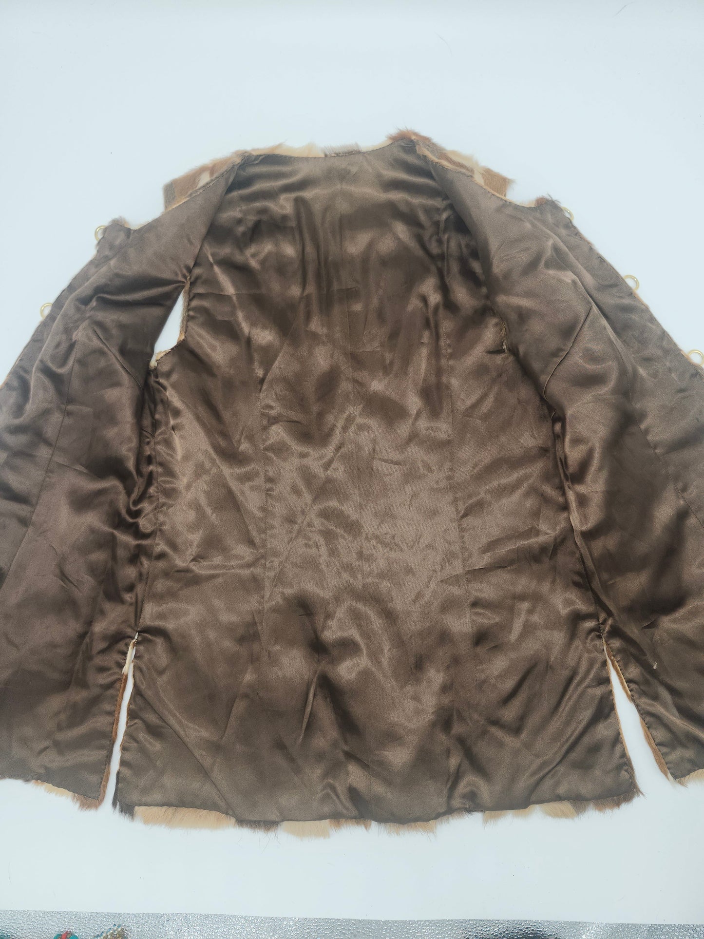 Quilted Rabbit Fur Psychedelic Vest