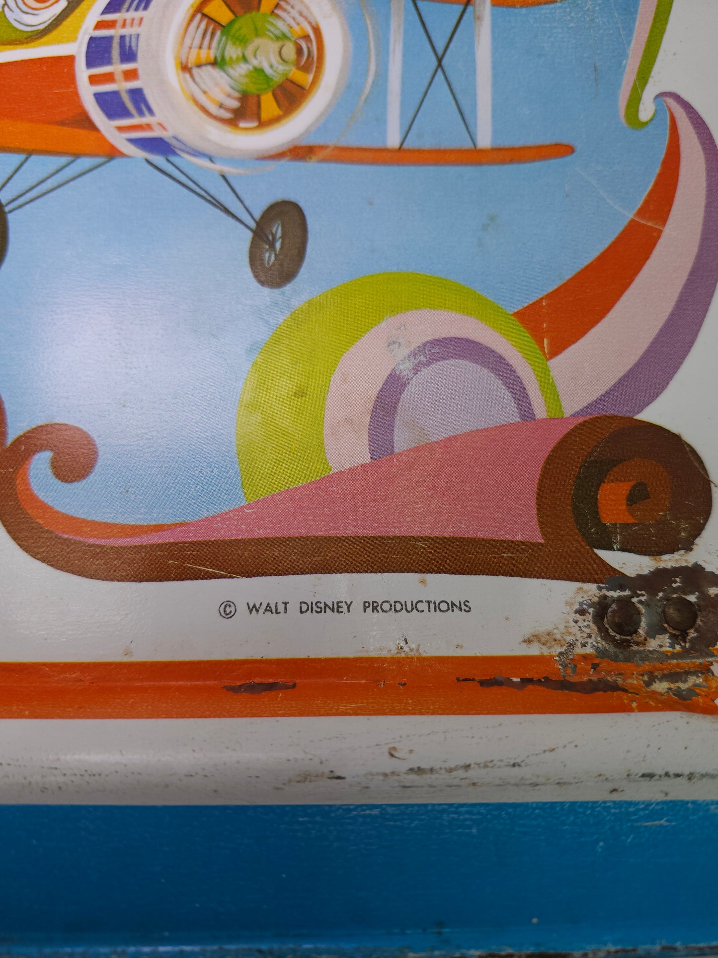 Vintage 1960s DISNEY Mickey Mouse Folding Metal TV Tray