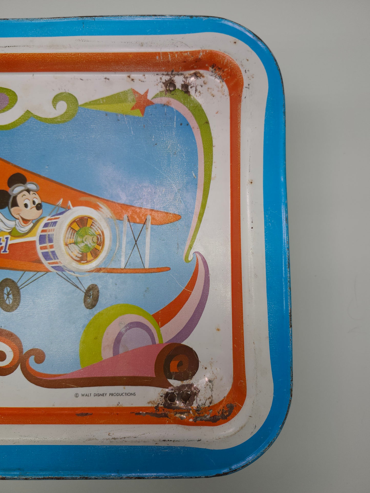 Vintage 1960s DISNEY Mickey Mouse Folding Metal TV Tray
