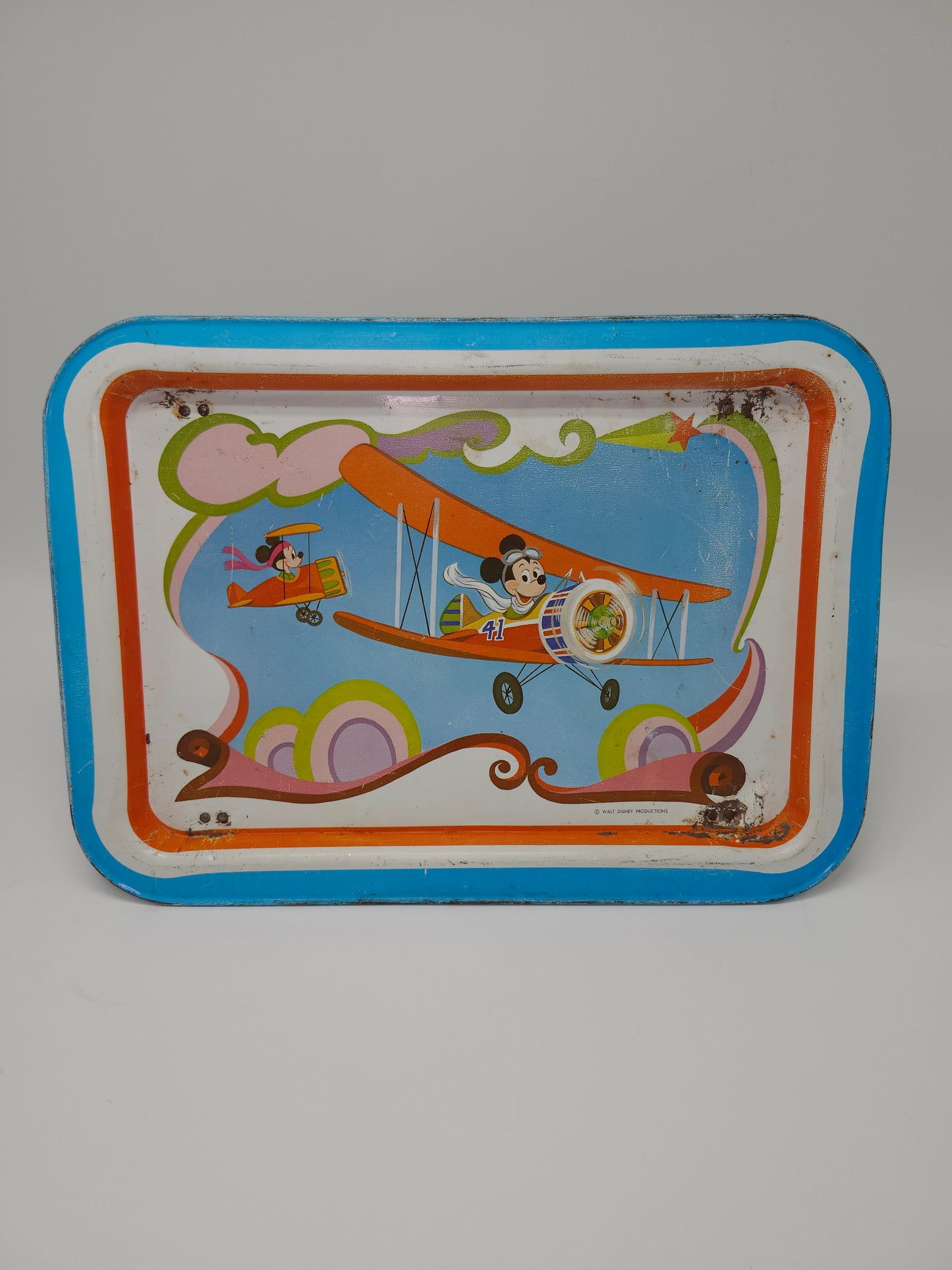 Vintage 1960s DISNEY Mickey Mouse Folding Metal TV Tray