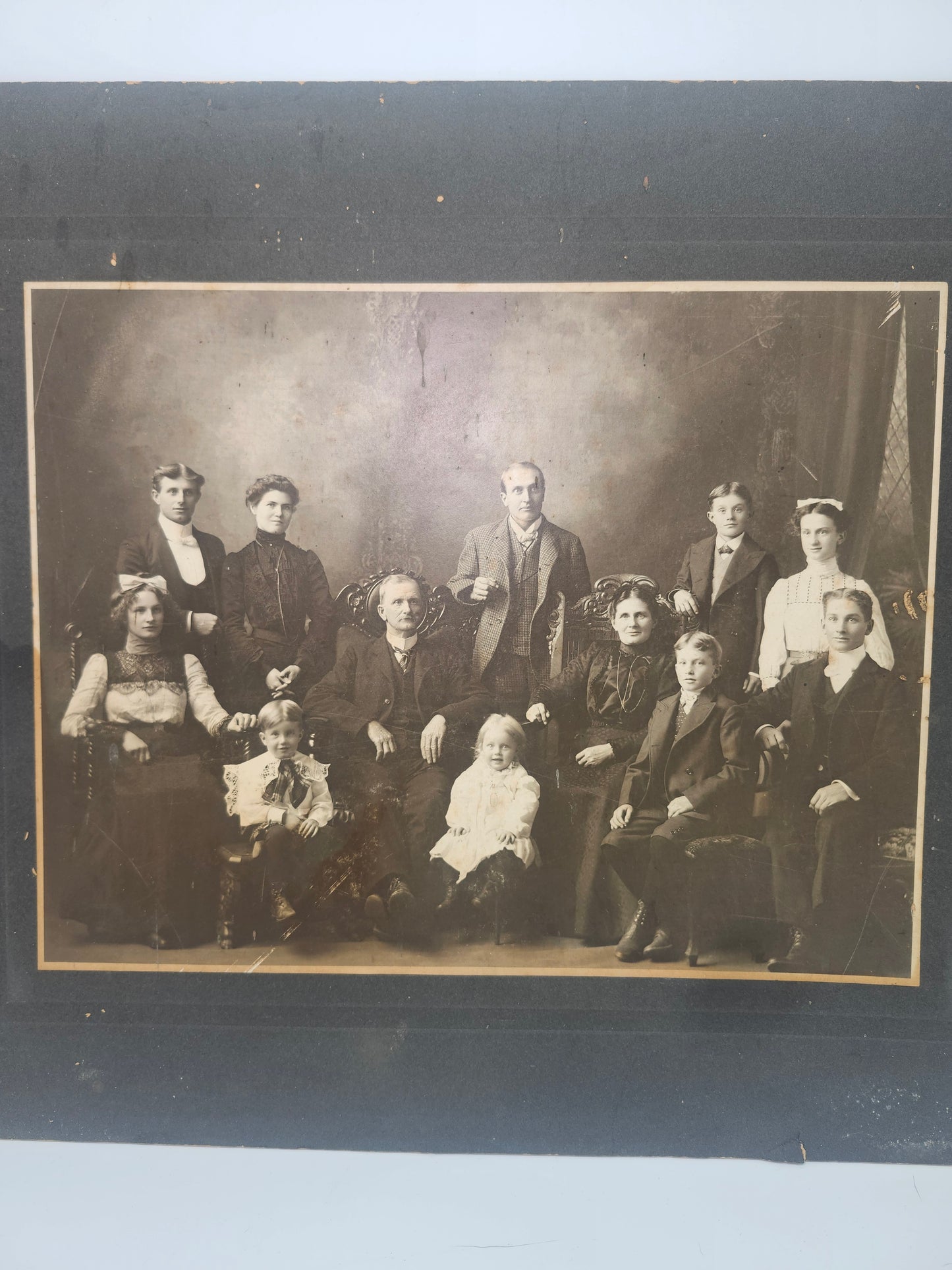 XXL Victorian Era Family Portrait *almost 2 feet tall