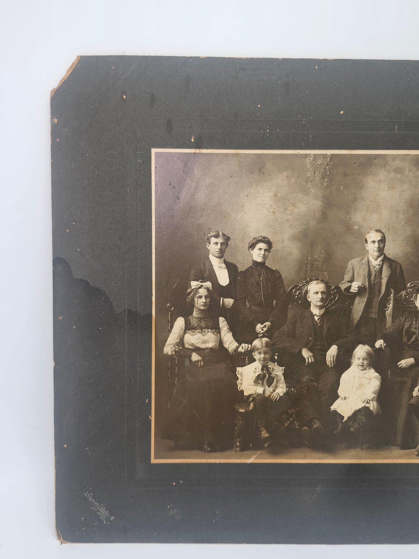 XXL Victorian Era Family Portrait *almost 2 feet tall